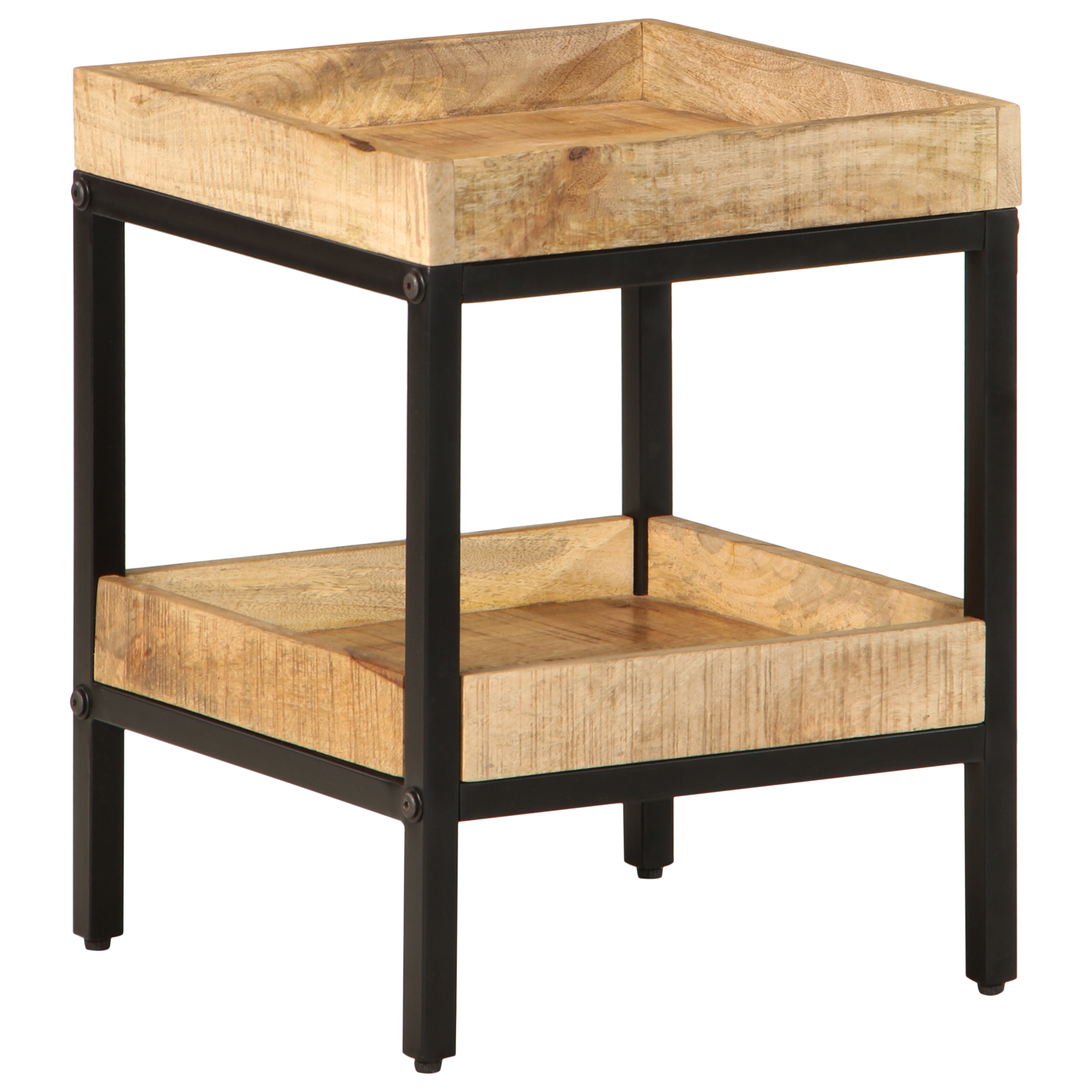 Side Table 35x35x45 cm Solid Wood Rough Mango - Image 3