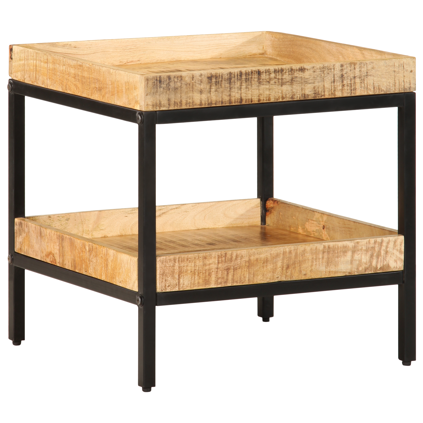 Side Table 45x45x45 cm Solid Wood Rough Mango - Image 2