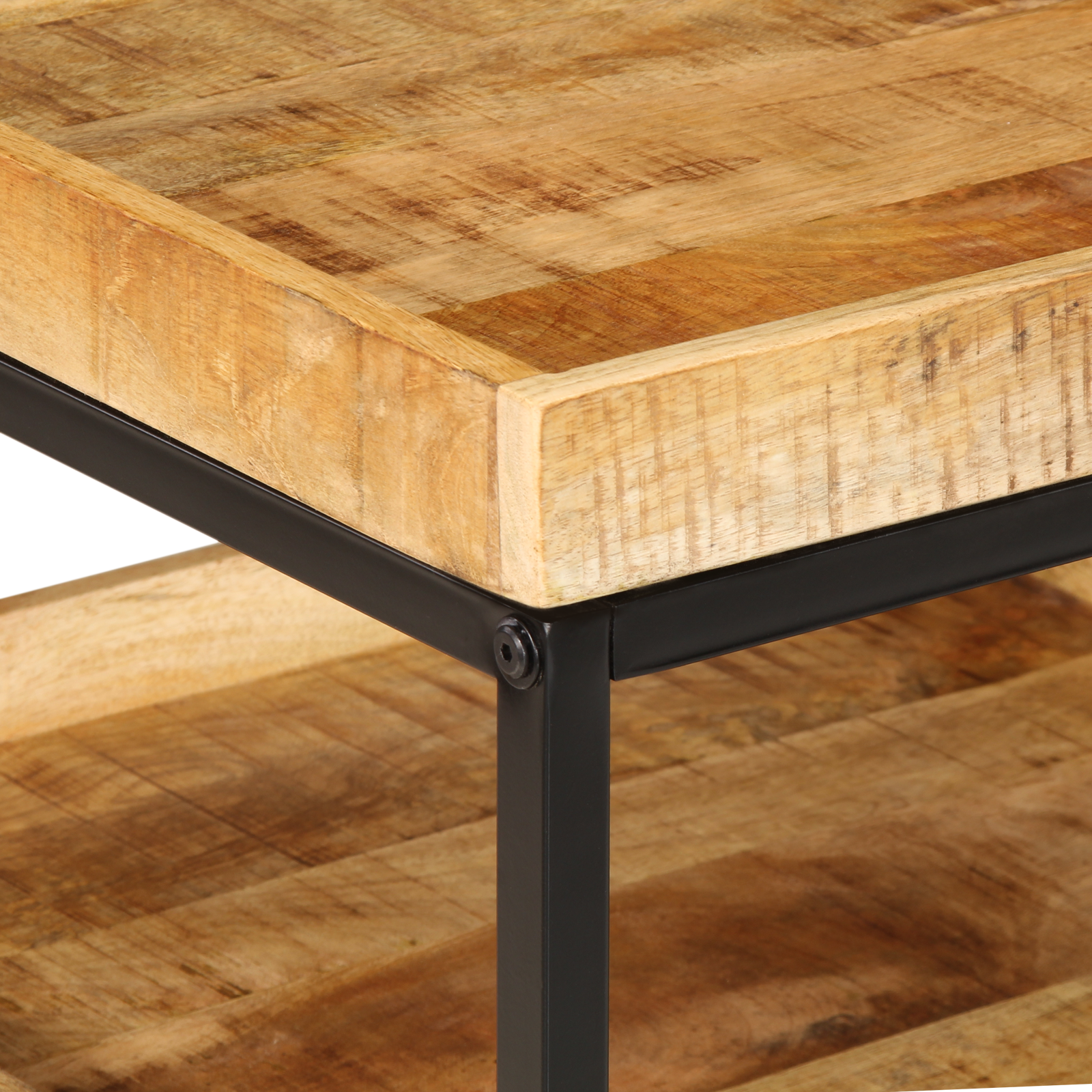 Side Table 55x55x45 cm Solid Wood Rough Mango - Image 5