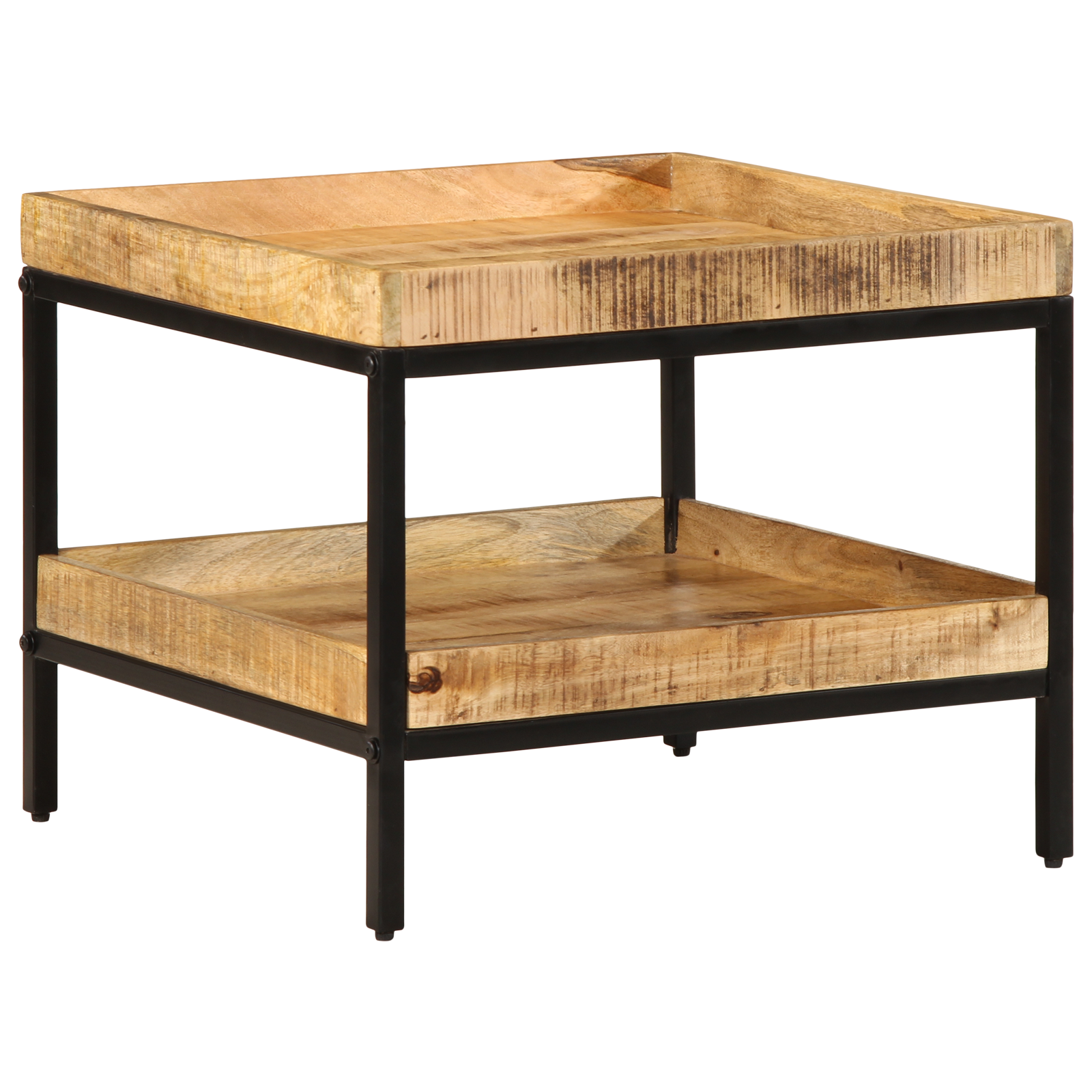 Side Table 55x55x45 cm Solid Wood Rough Mango - Image 2