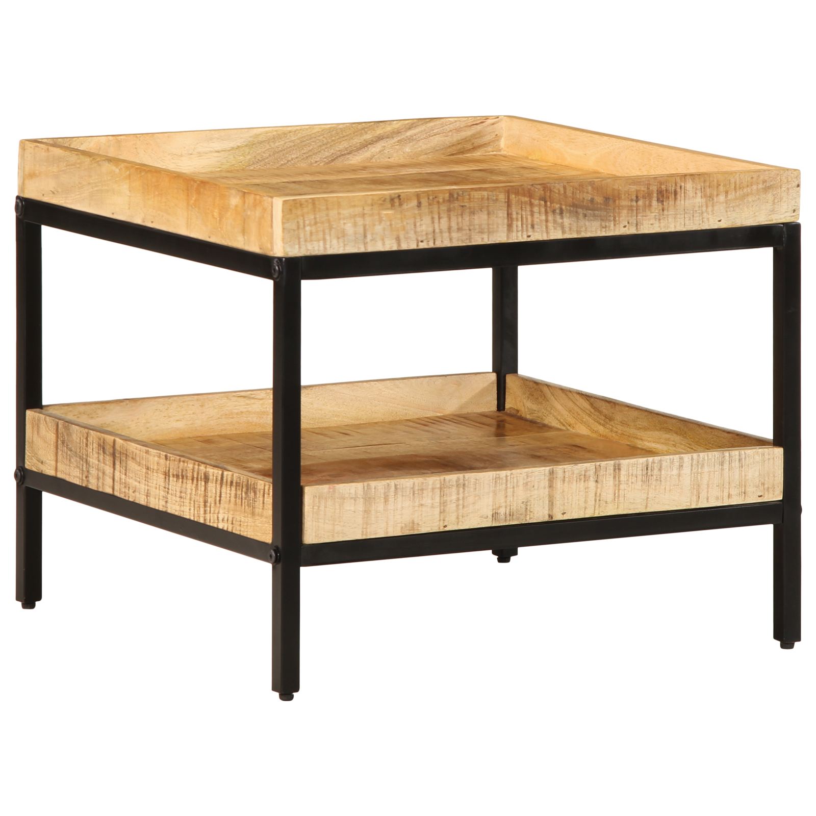 Side Table 55x55x45 cm Solid Wood Rough Mango - Image 3