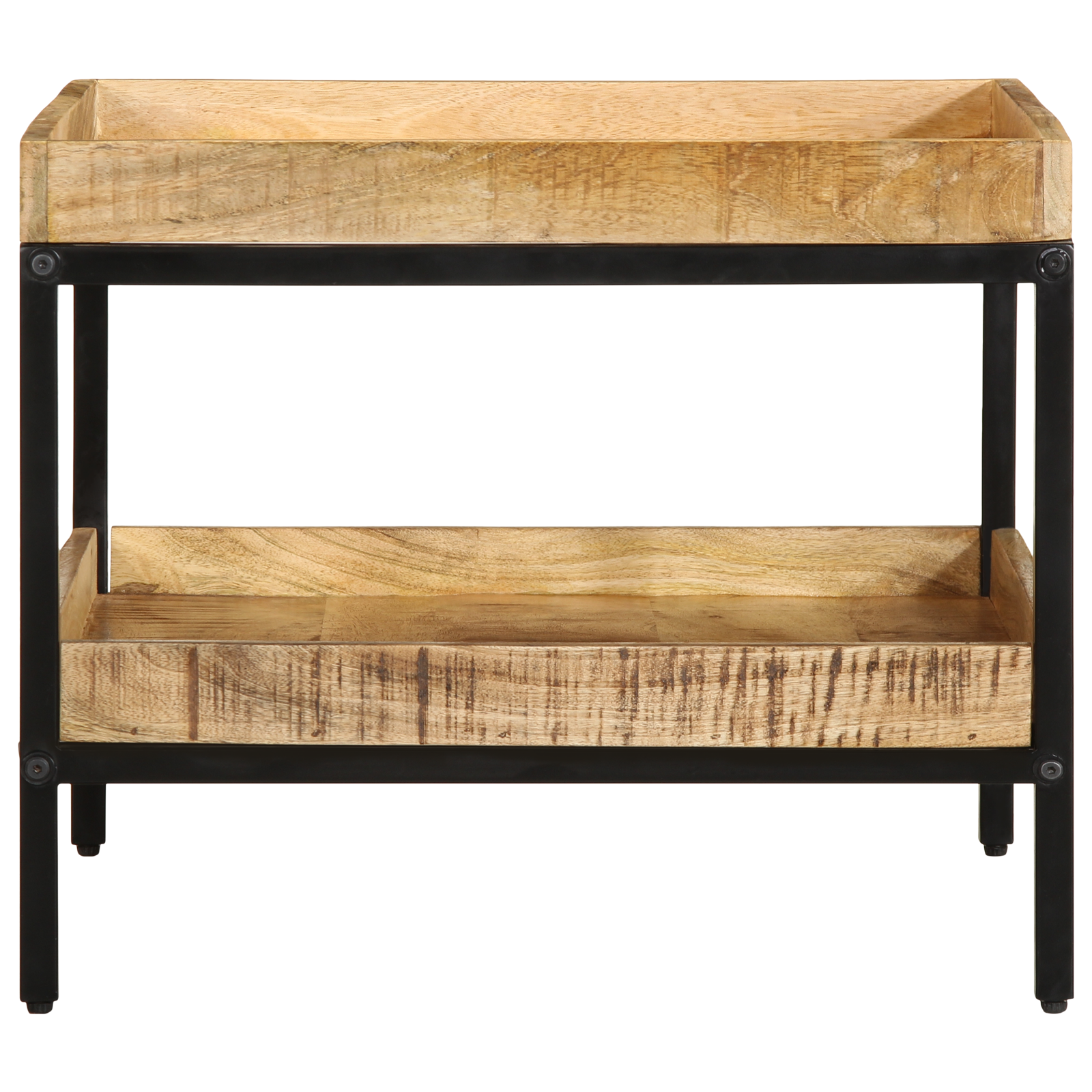 Side Table 55x55x45 cm Solid Wood Rough Mango - Image 4