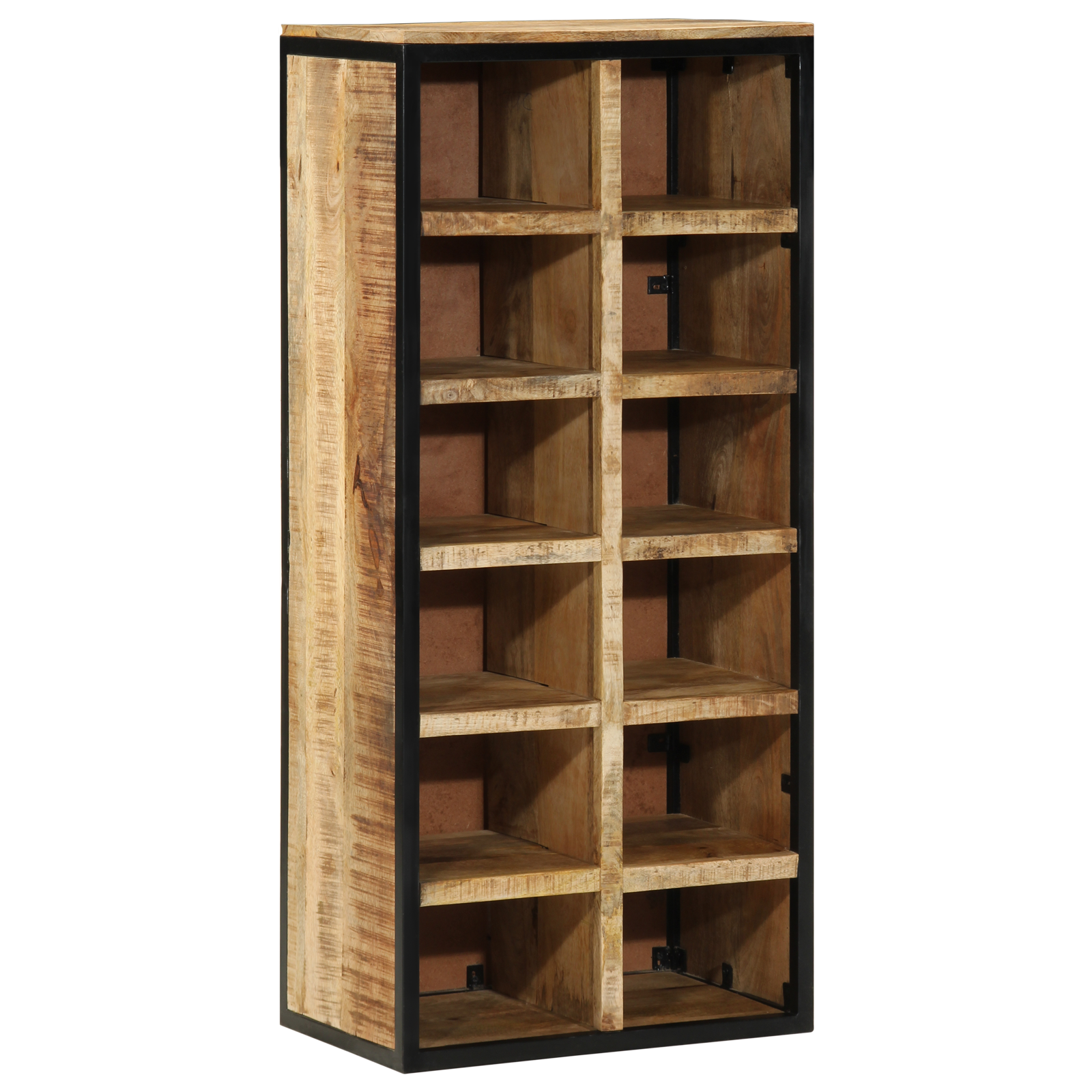 Schoenenkast 50x30x110 cm Massief Ruw Hout Mango