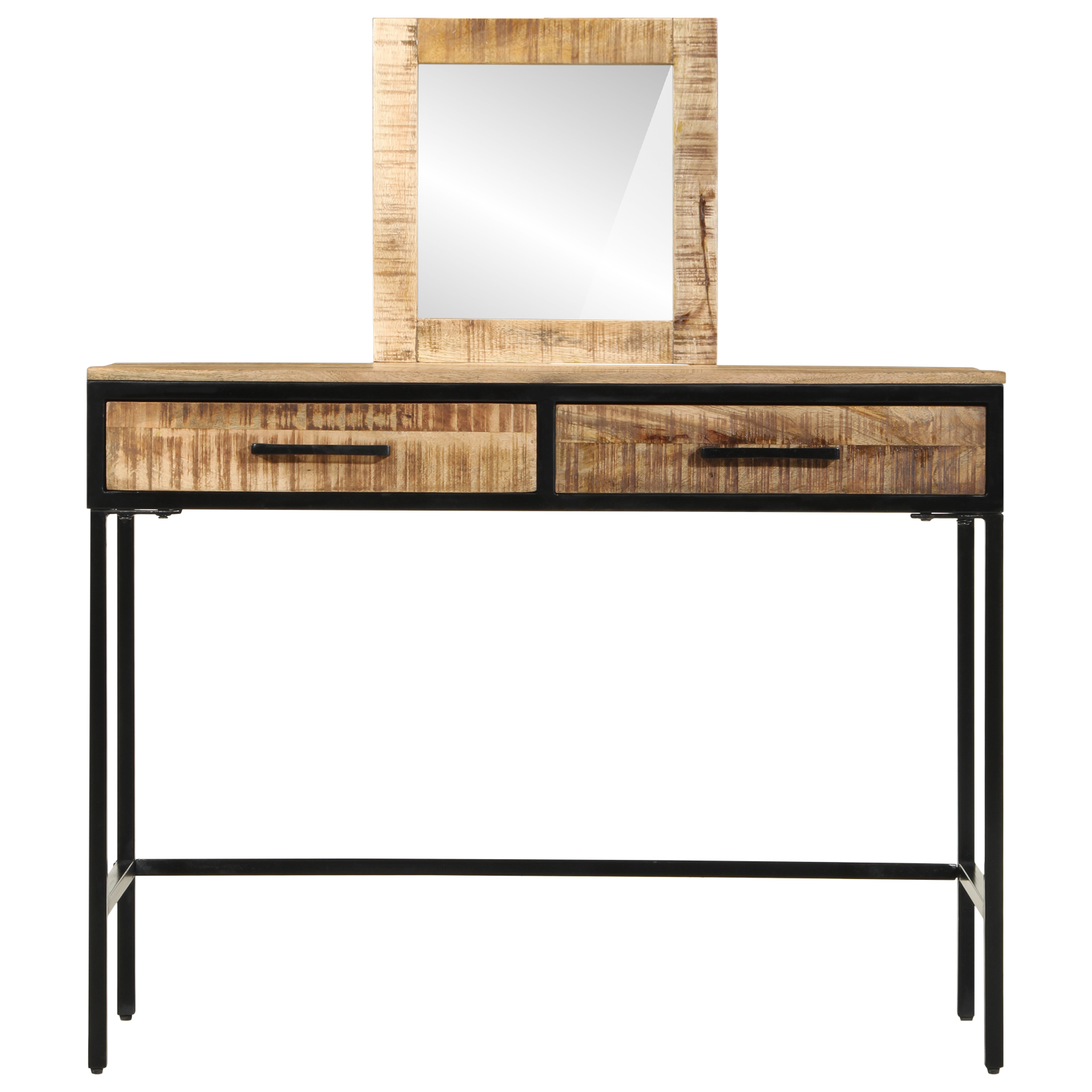 Dressing Table 100x40x75/120 cm Solid Wood Rough Mango - Image 5