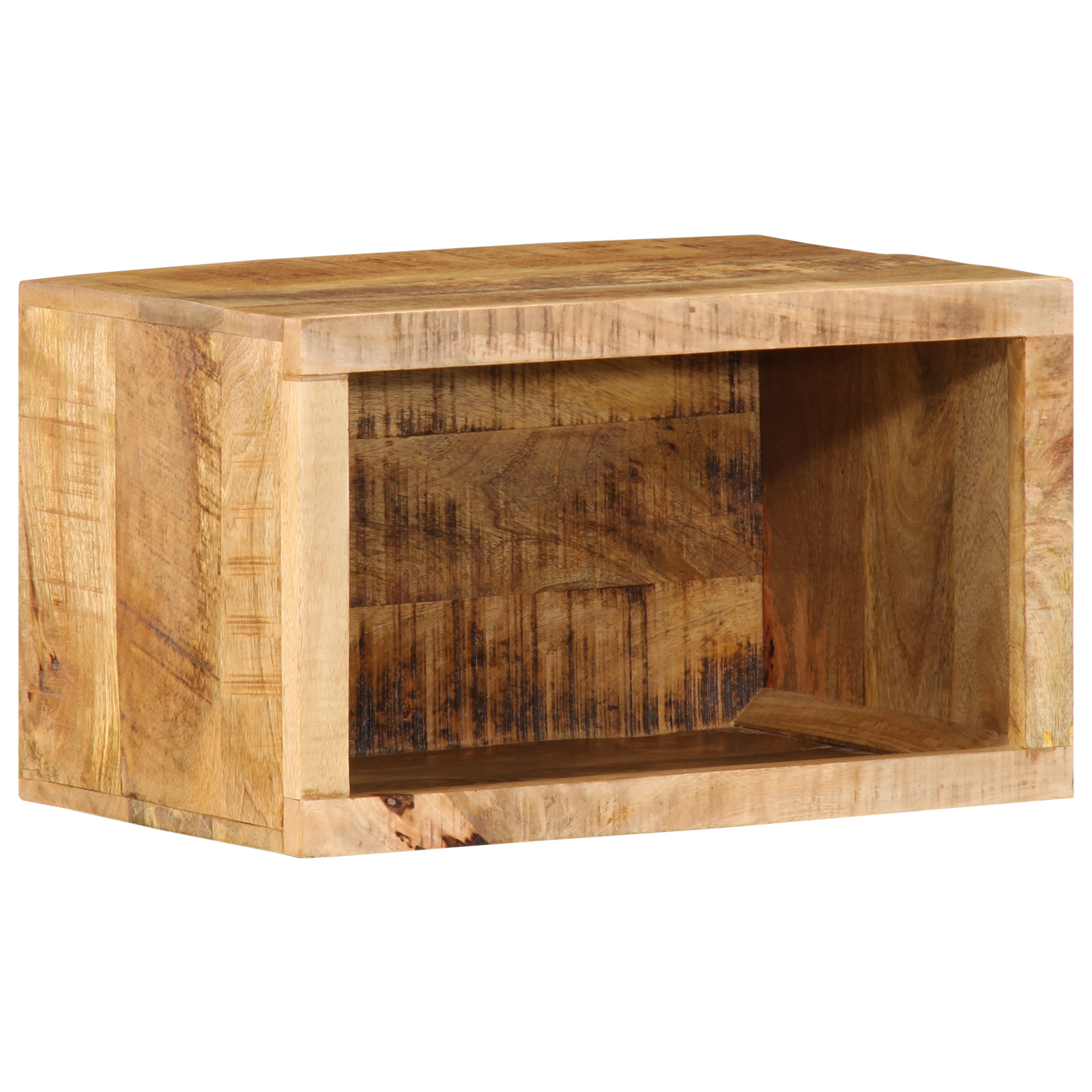 Wall-mounted Bedside Cabinet 40x30x25 cm Solid Wood Rough Mango - Image 3