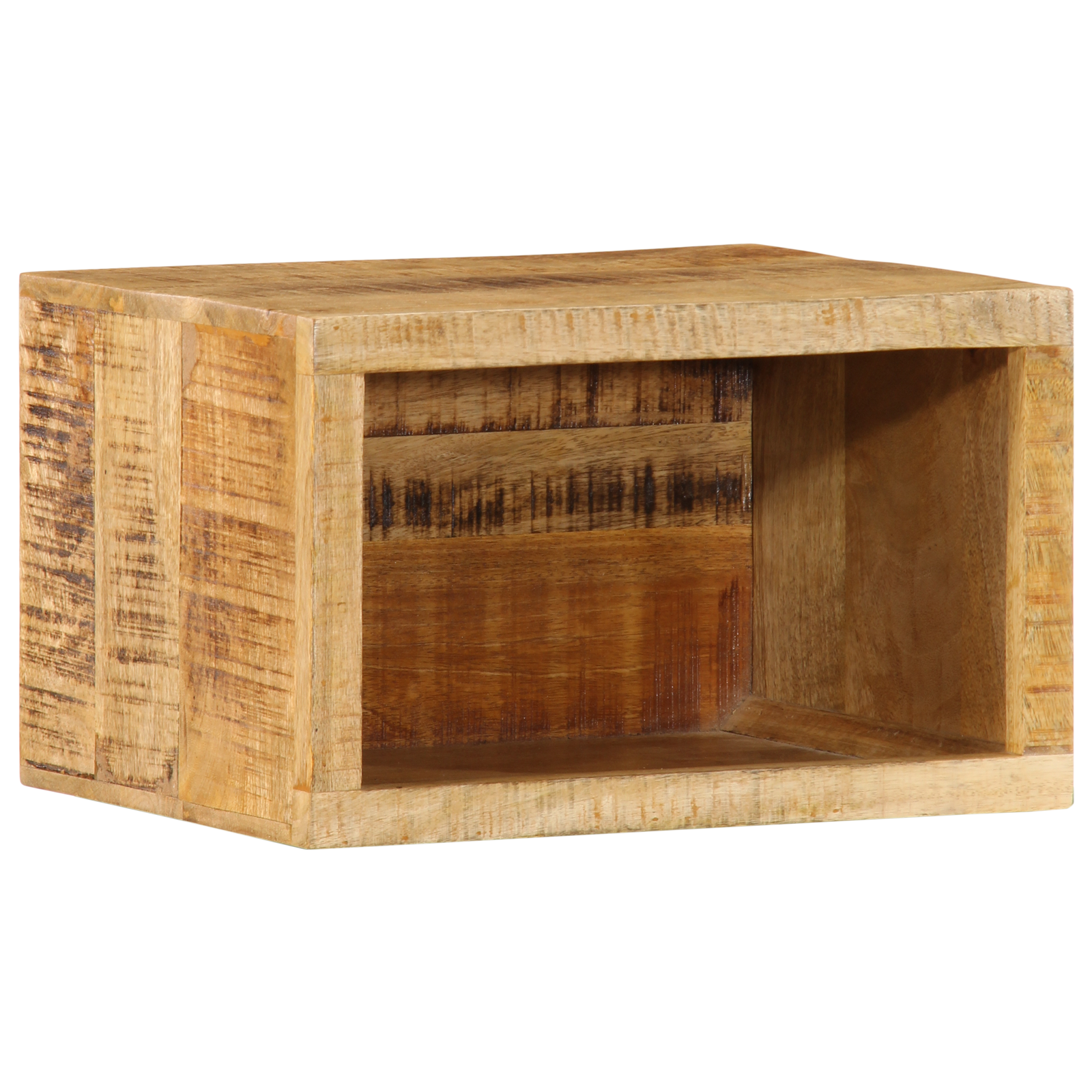 Wall-mounted Bedside Cabinet 40x30x25 cm Solid Wood Rough Mango