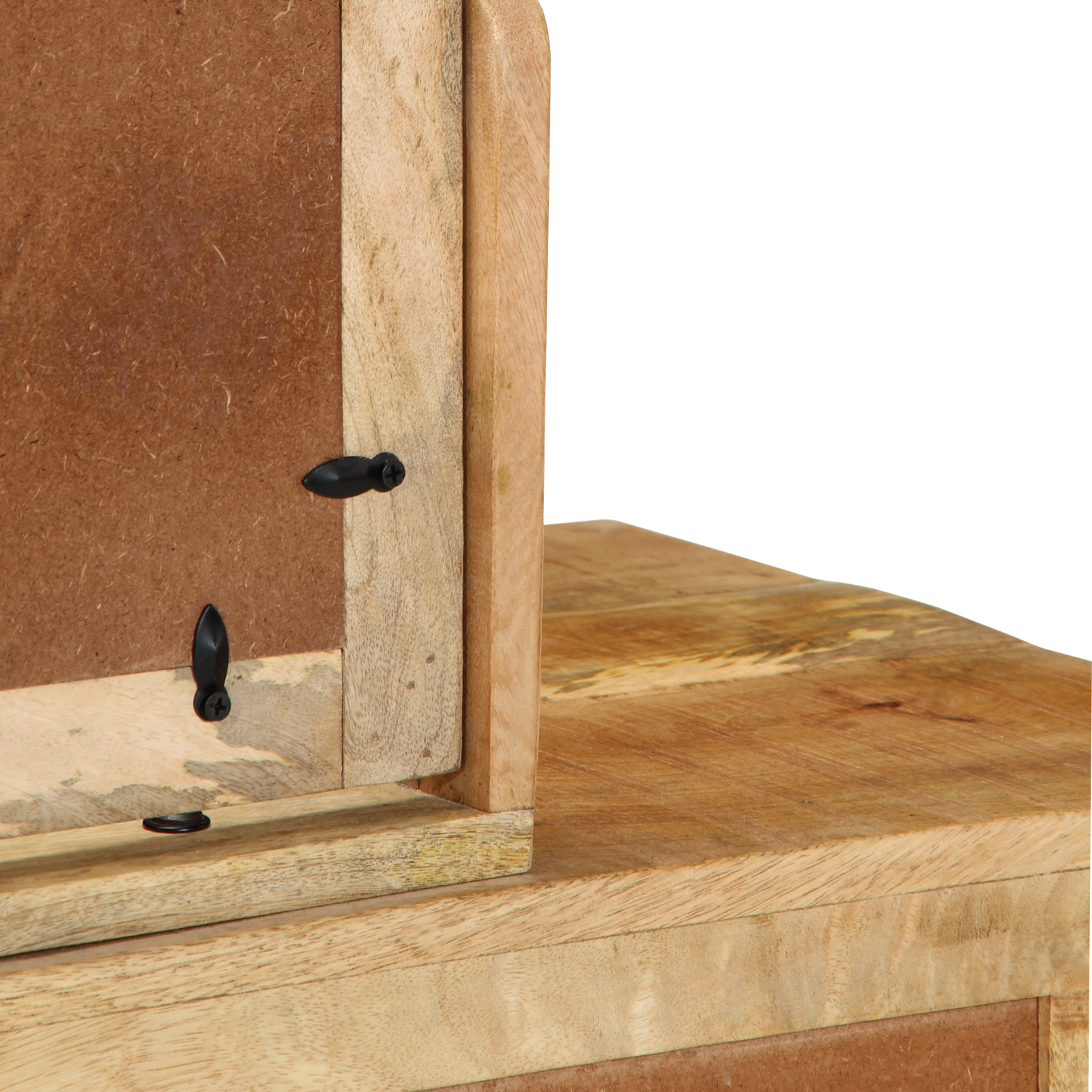 Dressing Table with Mirror Solid Wood Rough Mango - Image 11