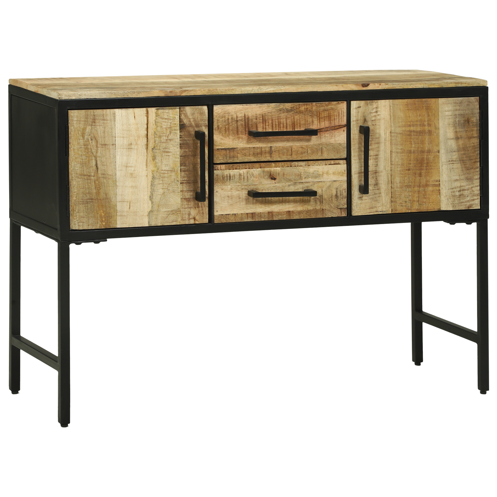 Dressoir 100x35x70 cm massief ruw mangohout