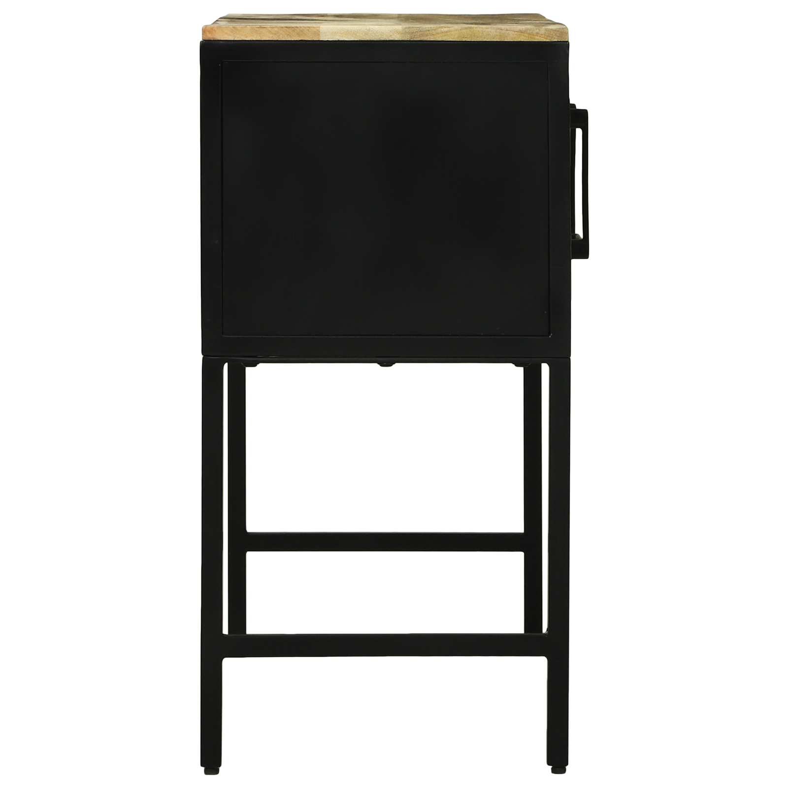 Komoda 100x35x70 cm Kieta mediena, šiurkšti mango - Image 5