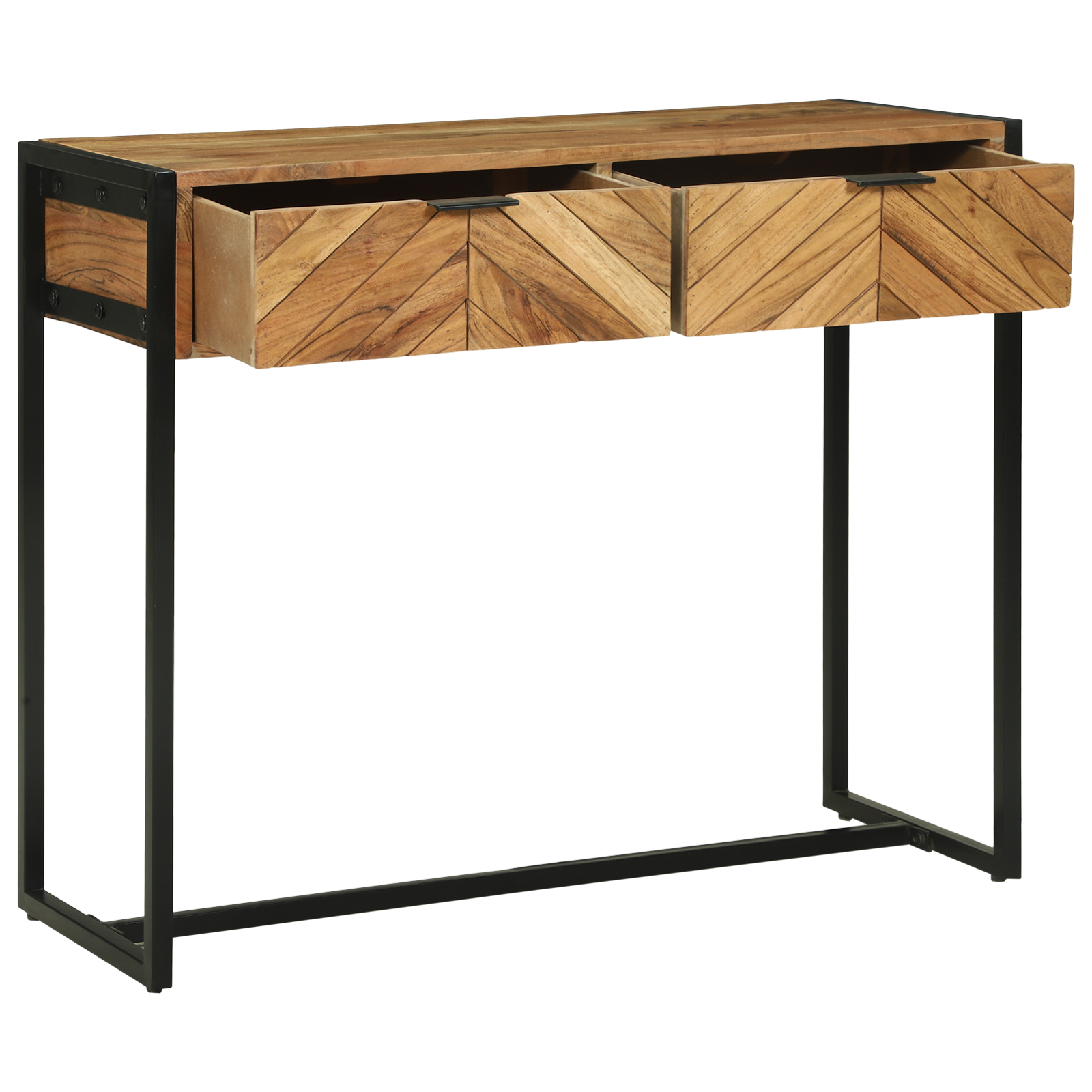 Konsolinis stalas 90x35x75 cm Tvirtas medis Akacija - Image 4