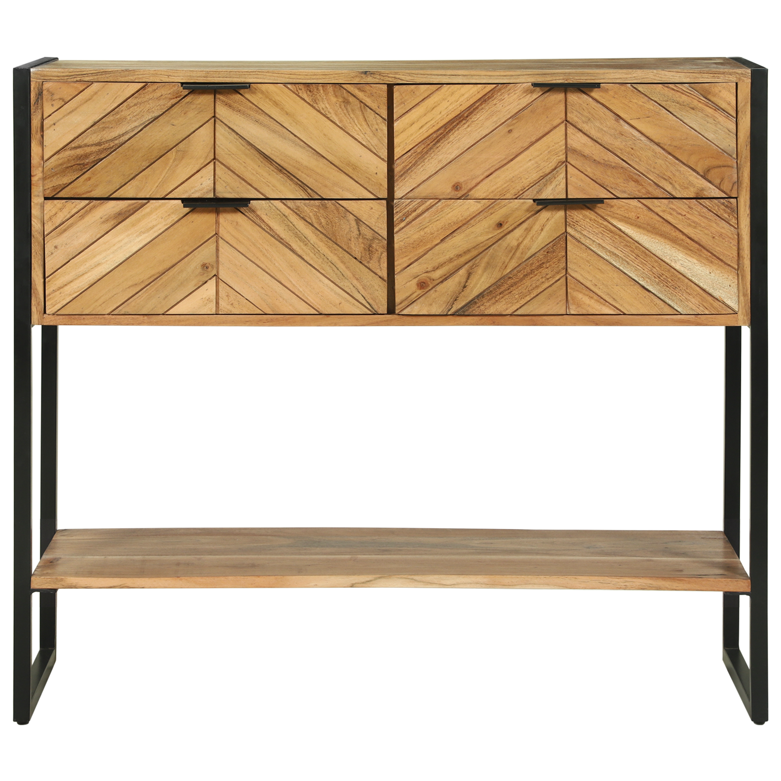 Konsolės stalas 90x35x80 cm Kieta mediena Akacijos - Image 5