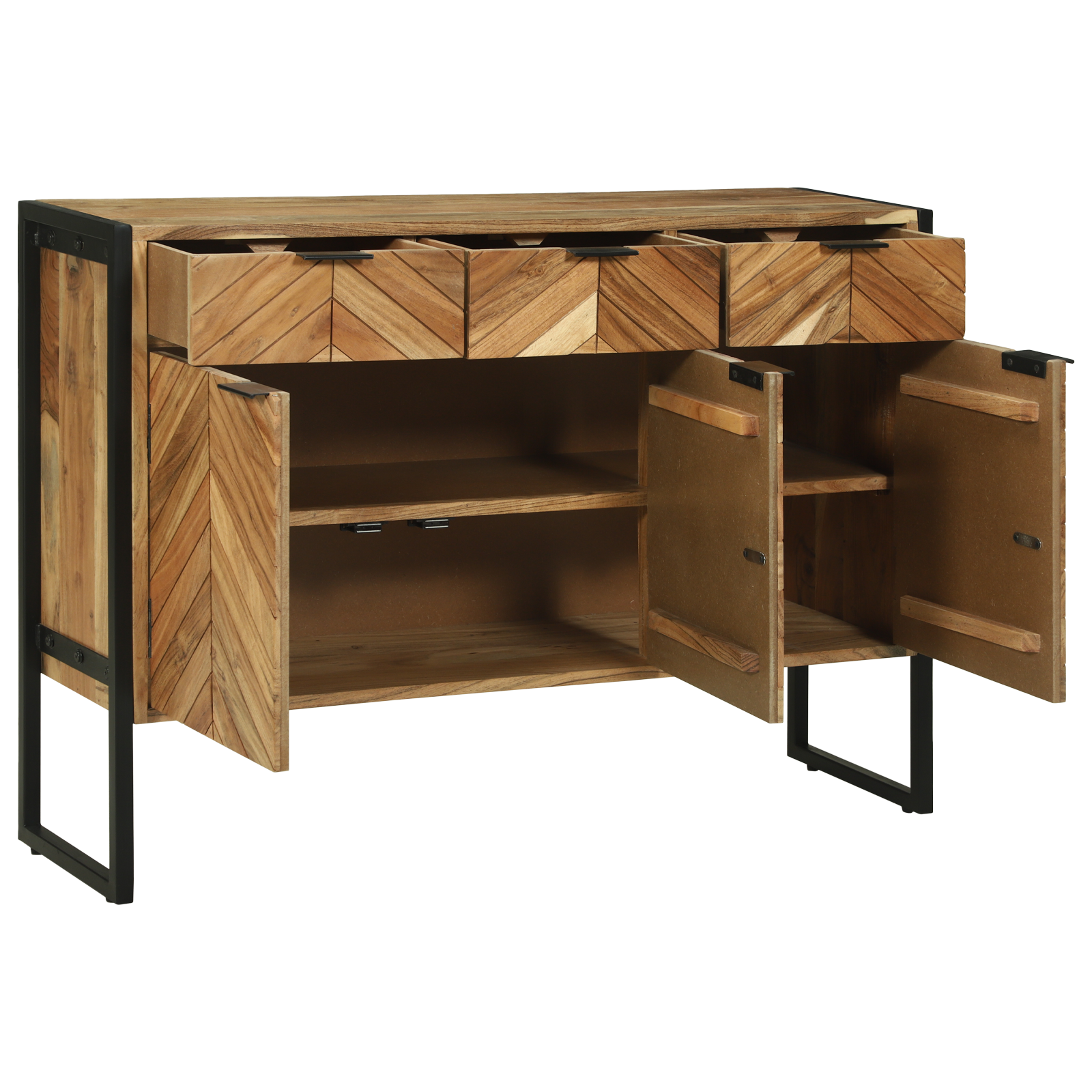 Sideboard 100x30x75 cm Solid Wood Acacia - Image 4