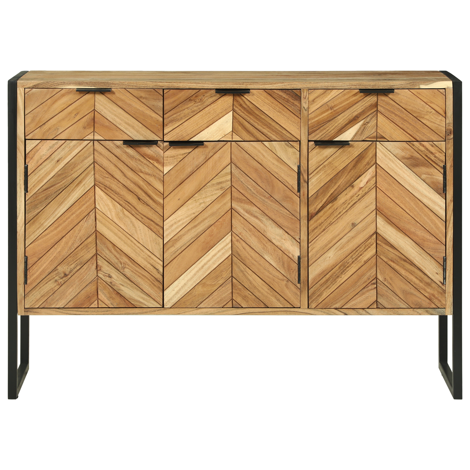 Sideboard 100x30x75 cm Solid Wood Acacia - Image 5