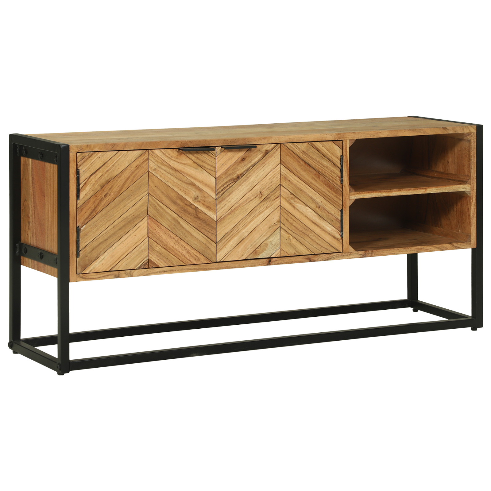 TV Cabinet 110x30x50 cm Solid Wood Acacia - Image 3