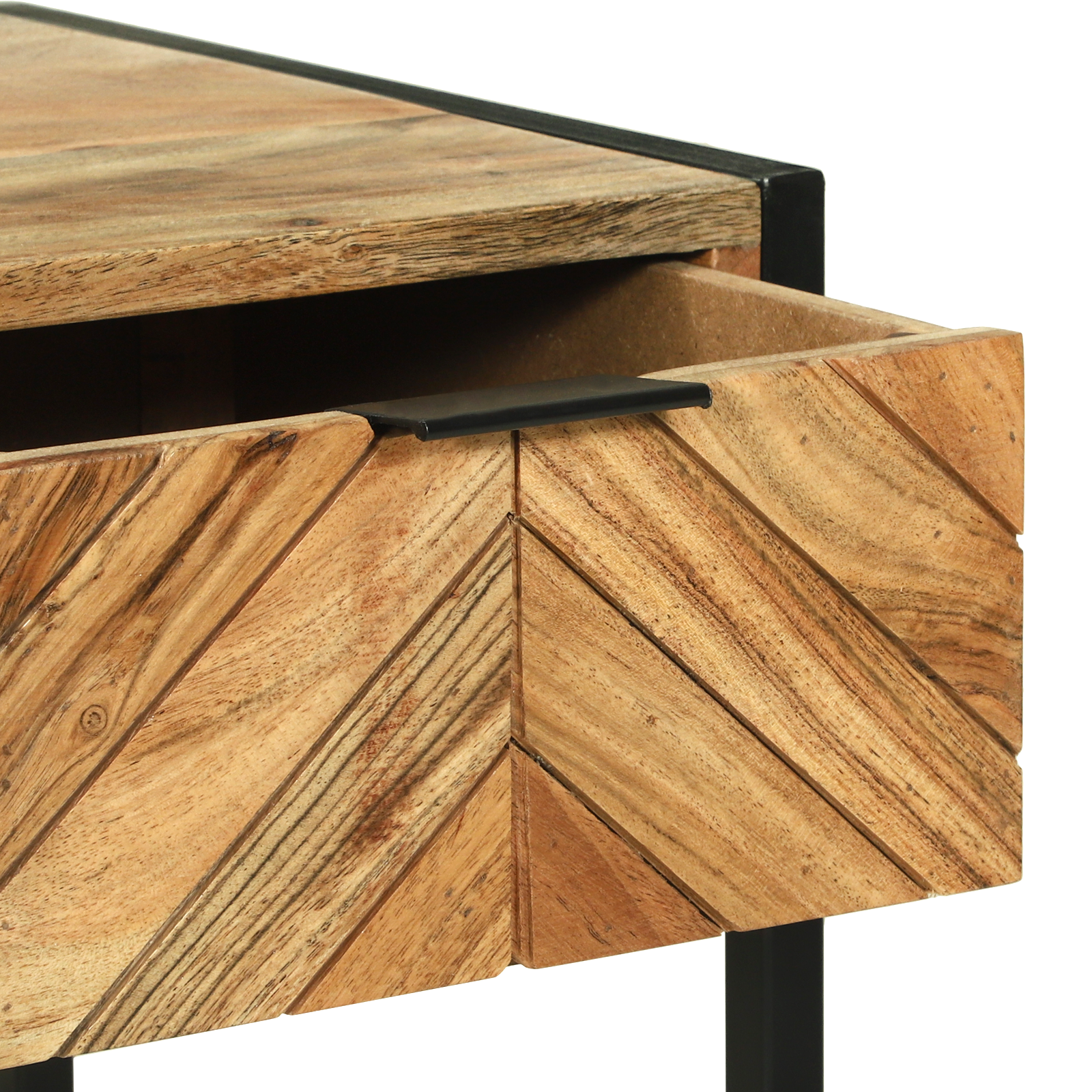 Dressing Table with Mirror 100x40x120 cm Solid Wood Acacia - Image 9