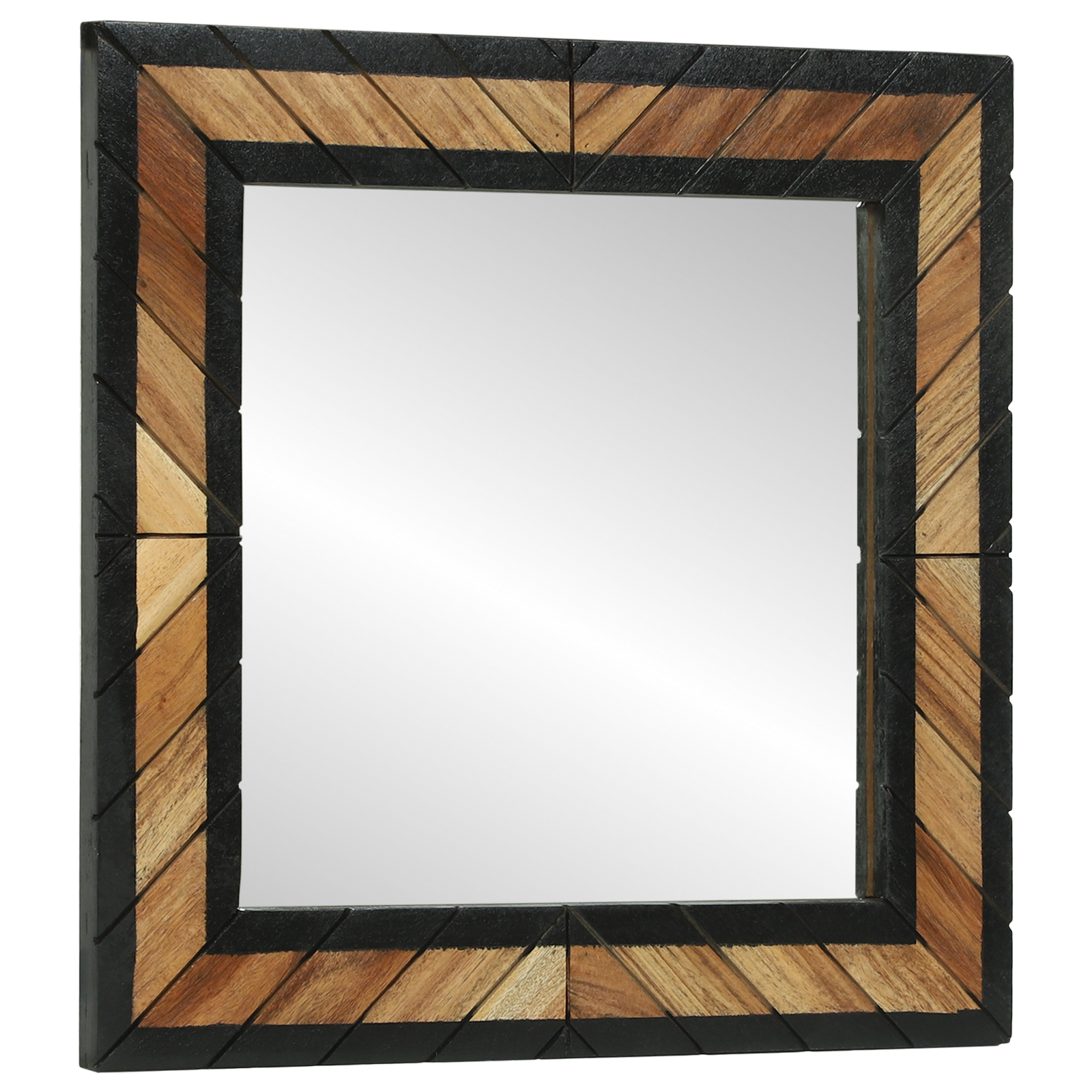 veidrodžiai 2 vnt 50x2x50 cm kietos akacijos medienos - Image 3