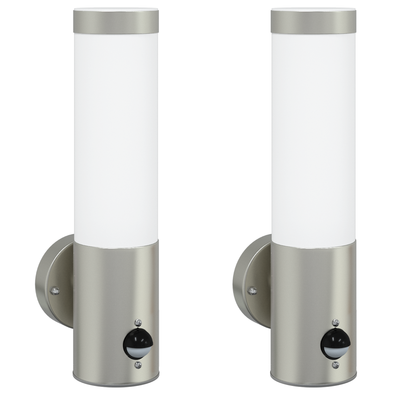 Outdoor Wall Lights with Sensor 2 pcs Silver Stainless Steel IP44 - Image 2