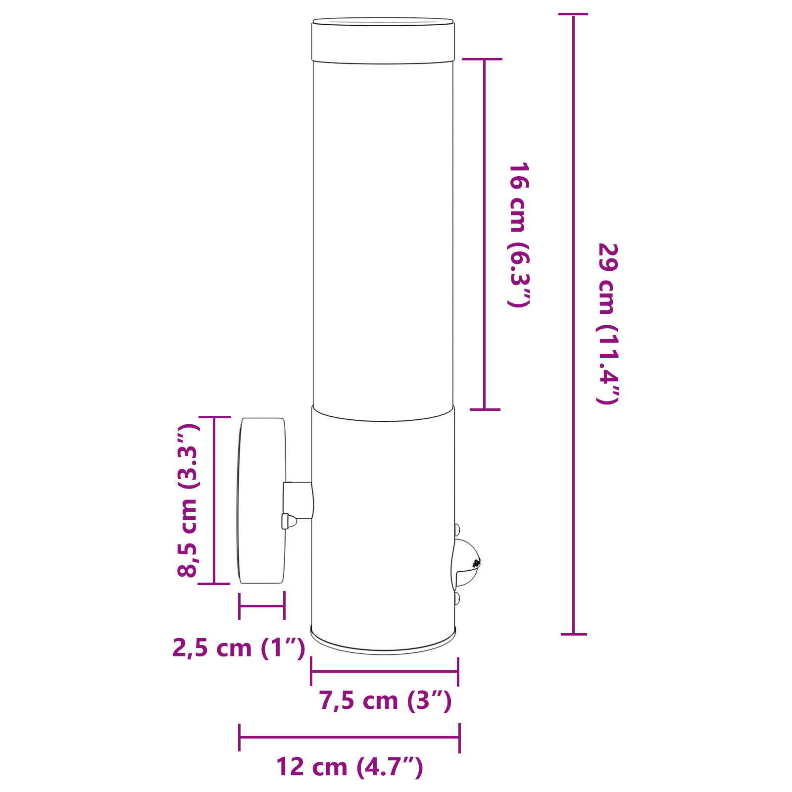 Outdoor Wall Light with Sensor Black Stainless Steel IP44 - Image 11