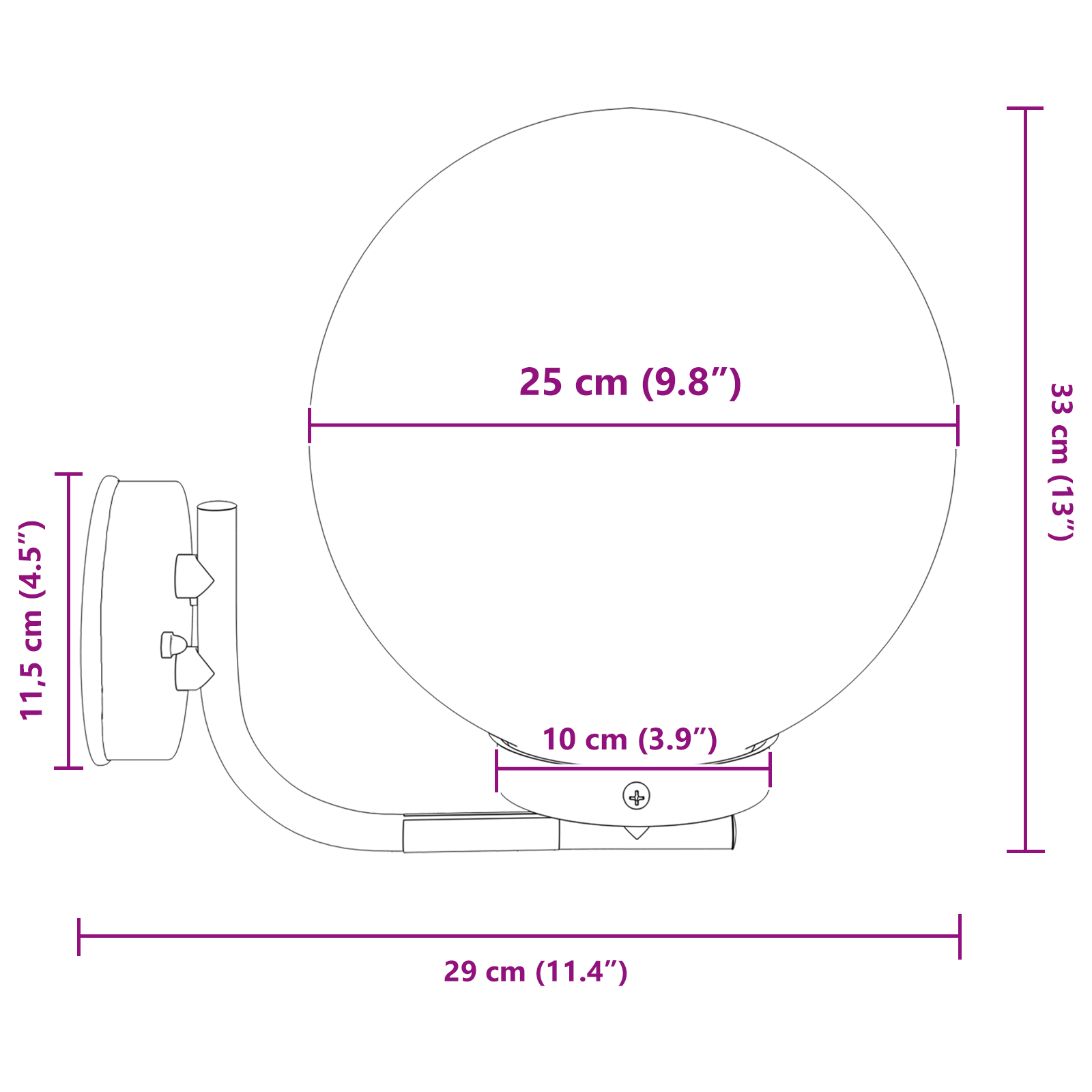 Outdoor Wall Light Silver Stainless Steel IP44 - Image 10