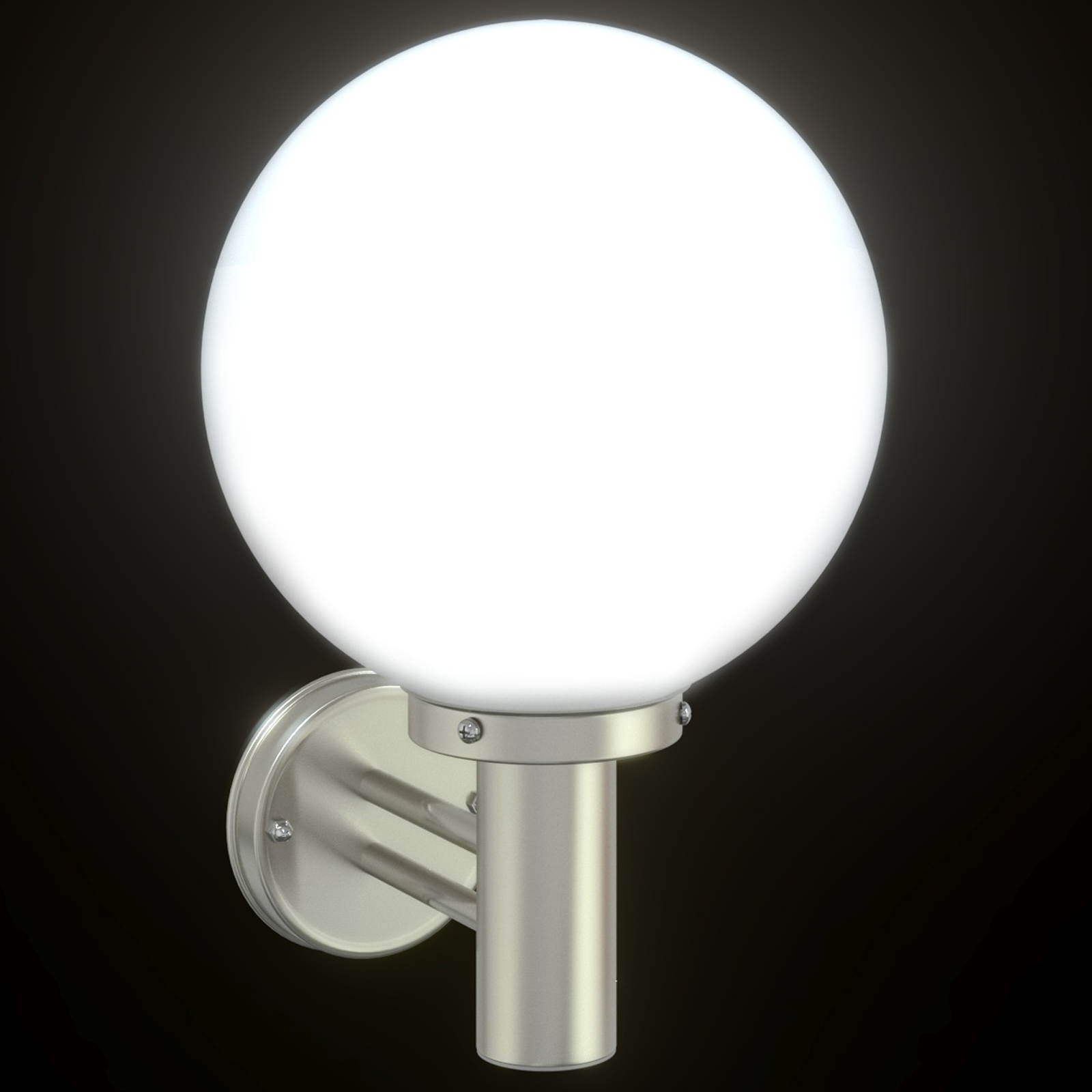 Outdoor Wall Light Silver Stainless Steel IP44 - Image 8