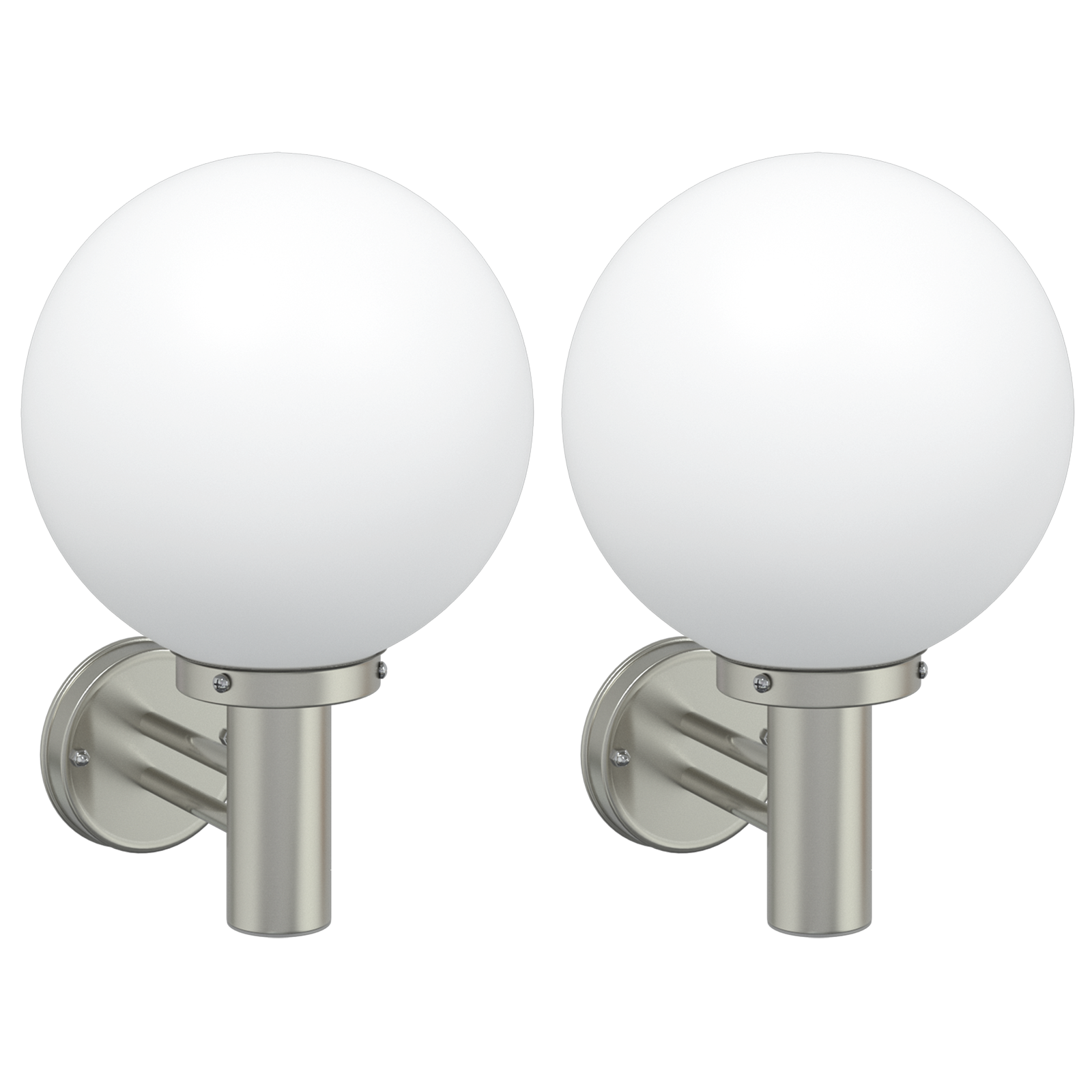 Outdoor Wall Lights 2 pcs Silver Stainless Steel IP44 - Image 2
