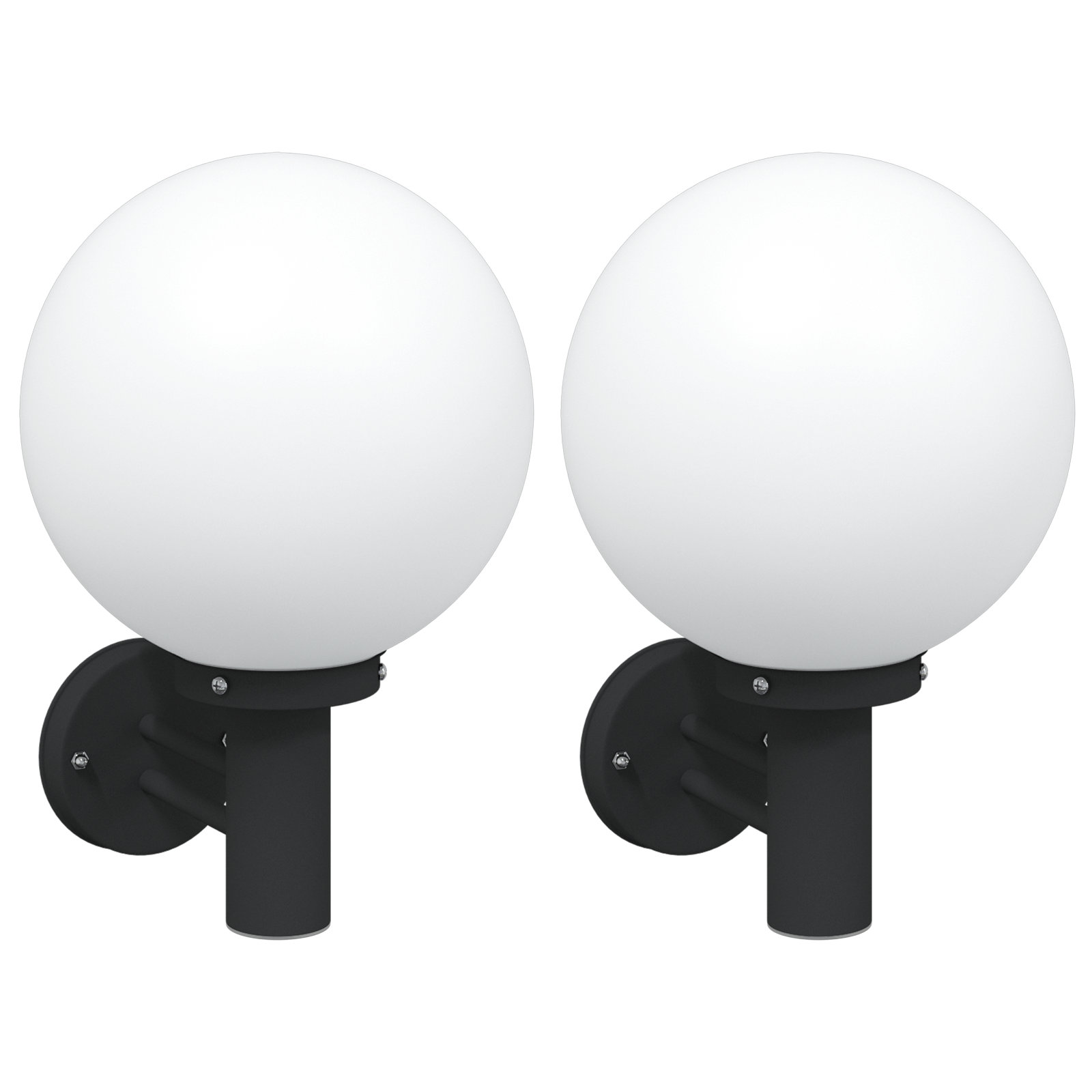 Outdoor Wall Lights 2 pcs Black Stainless Steel IP44 - Image 2