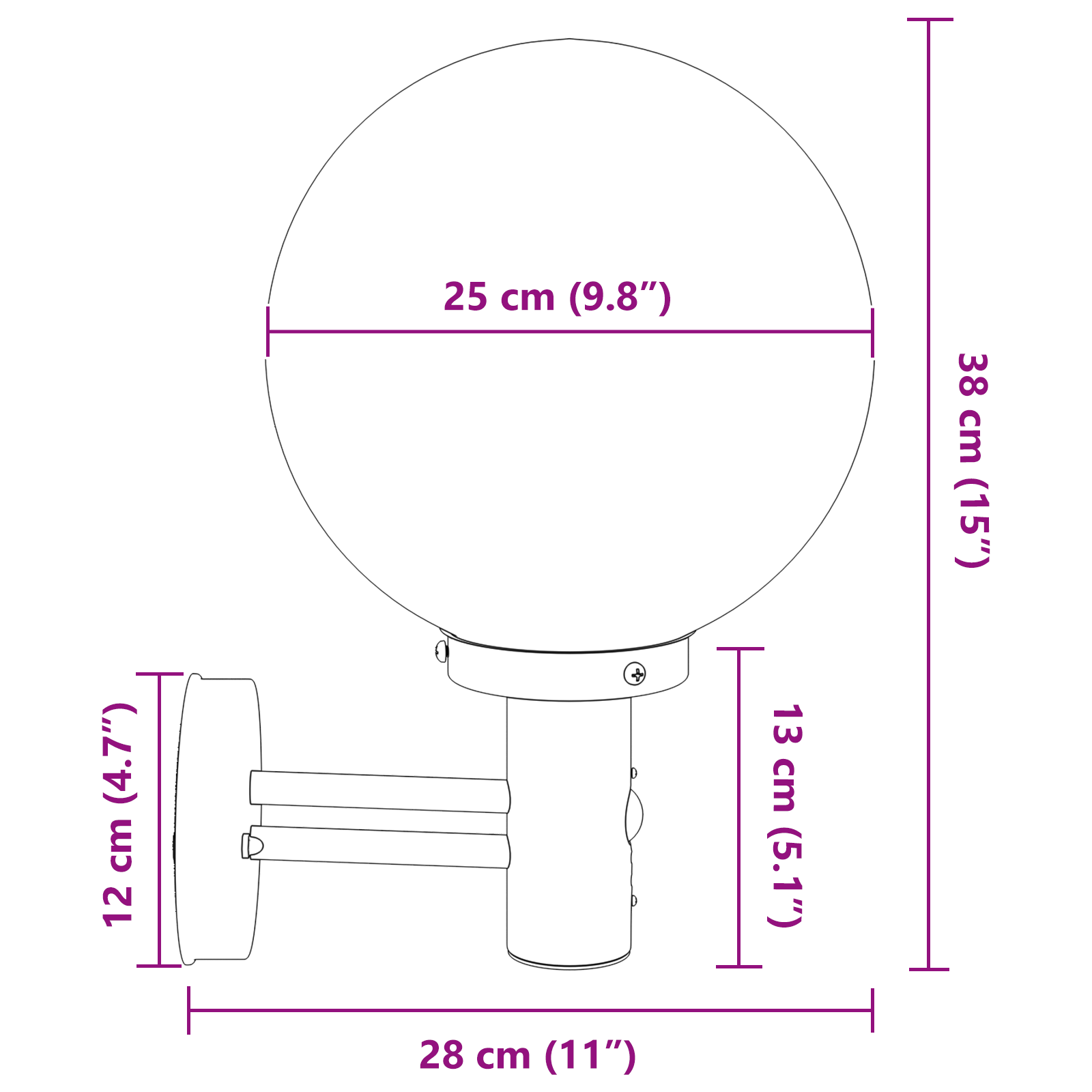 Outdoor Wall Lights with Sensor 2 pcs Black Stainless Steel IP44 - Image 11