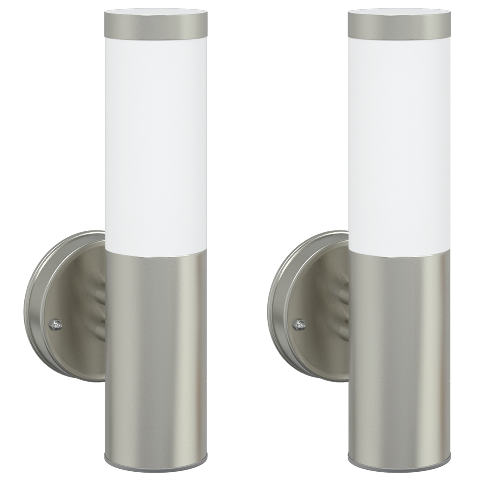 Outdoor Wall Light 2 pcs Silver Stainless Steel IP44 - Image 2