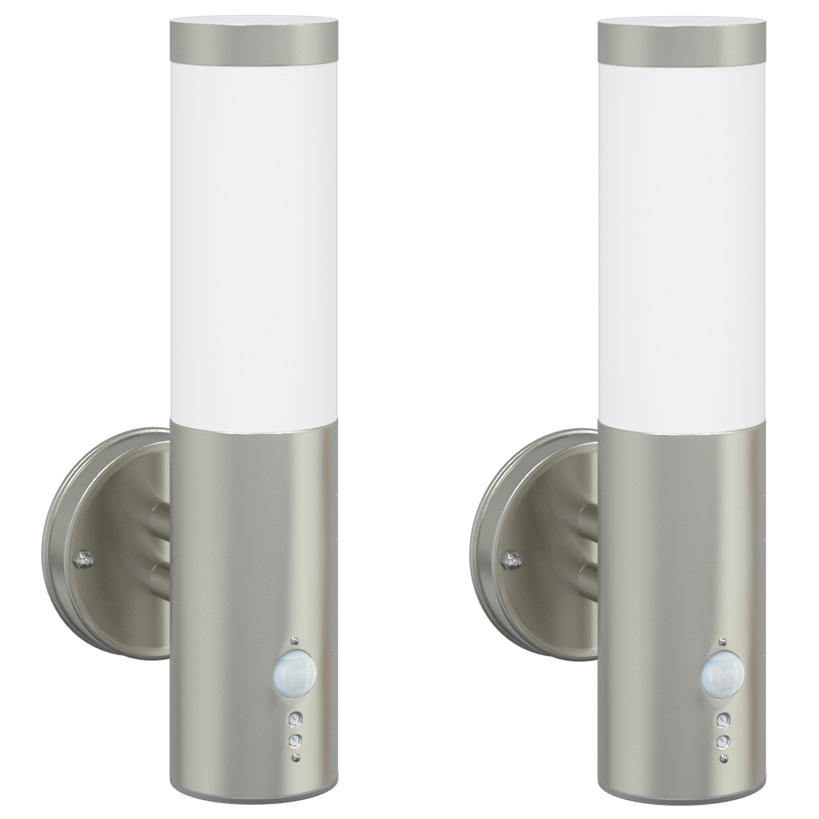 Outdoor Wall Light with Sensor 2 pcs Silver Stainless Steel IP44 - Image 2