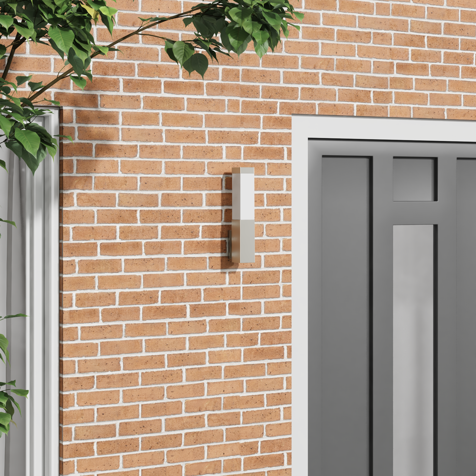 Buitenwandlamp Zilver Roestvrijstaal IP44