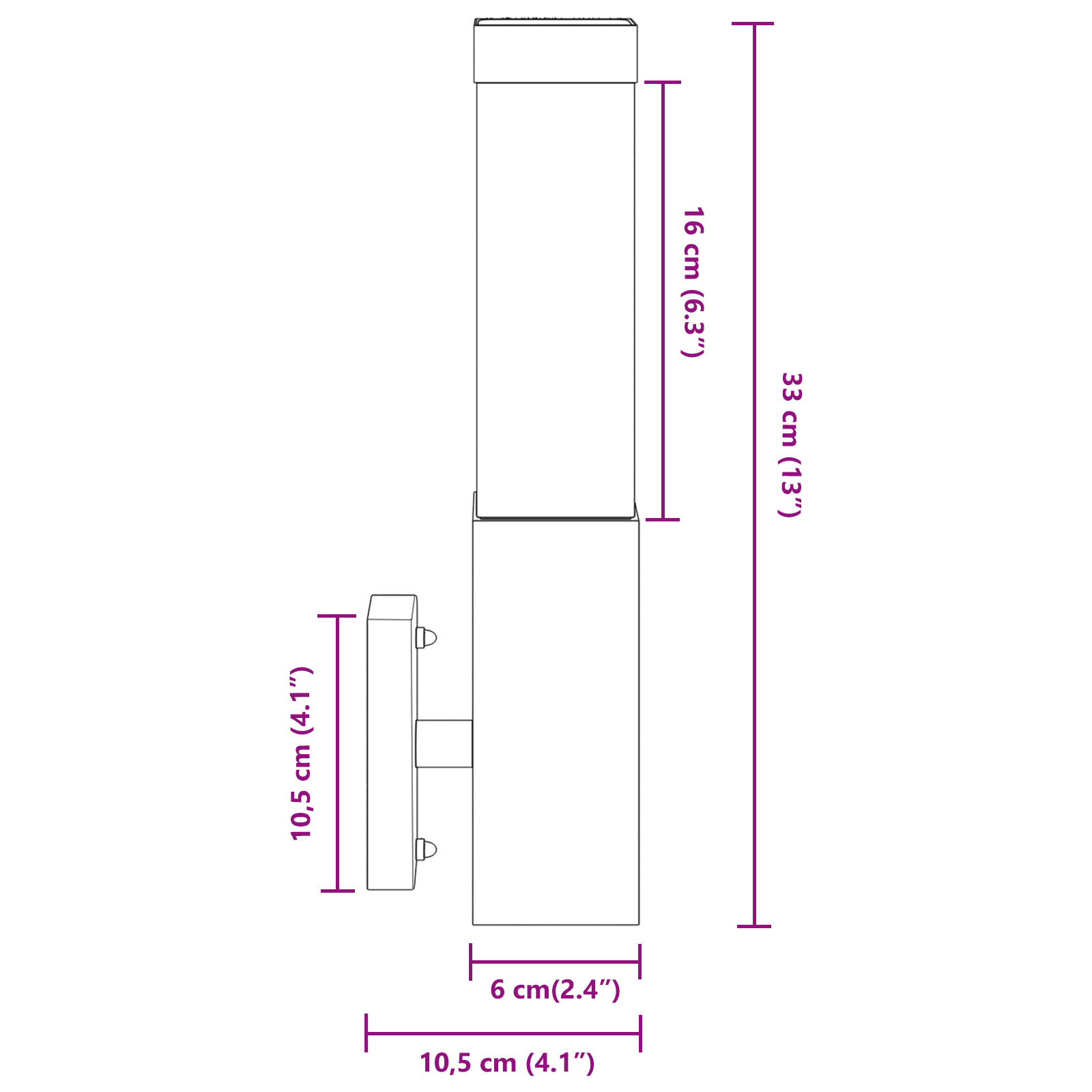 Outdoor Wall Lights 2 pcs Silver Stainless Steel IP44 - Image 11