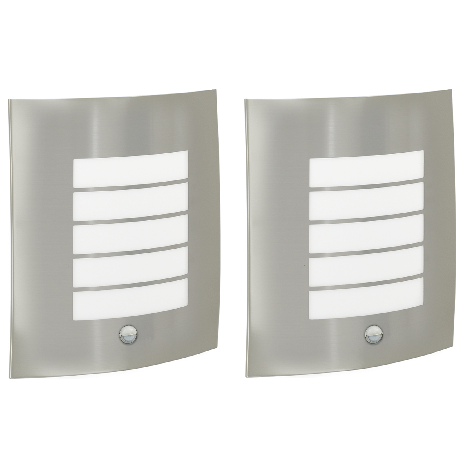 Outdoor Wall Lights with Sensor 2 pcs Silver Stainless Steel IP44 - Image 2