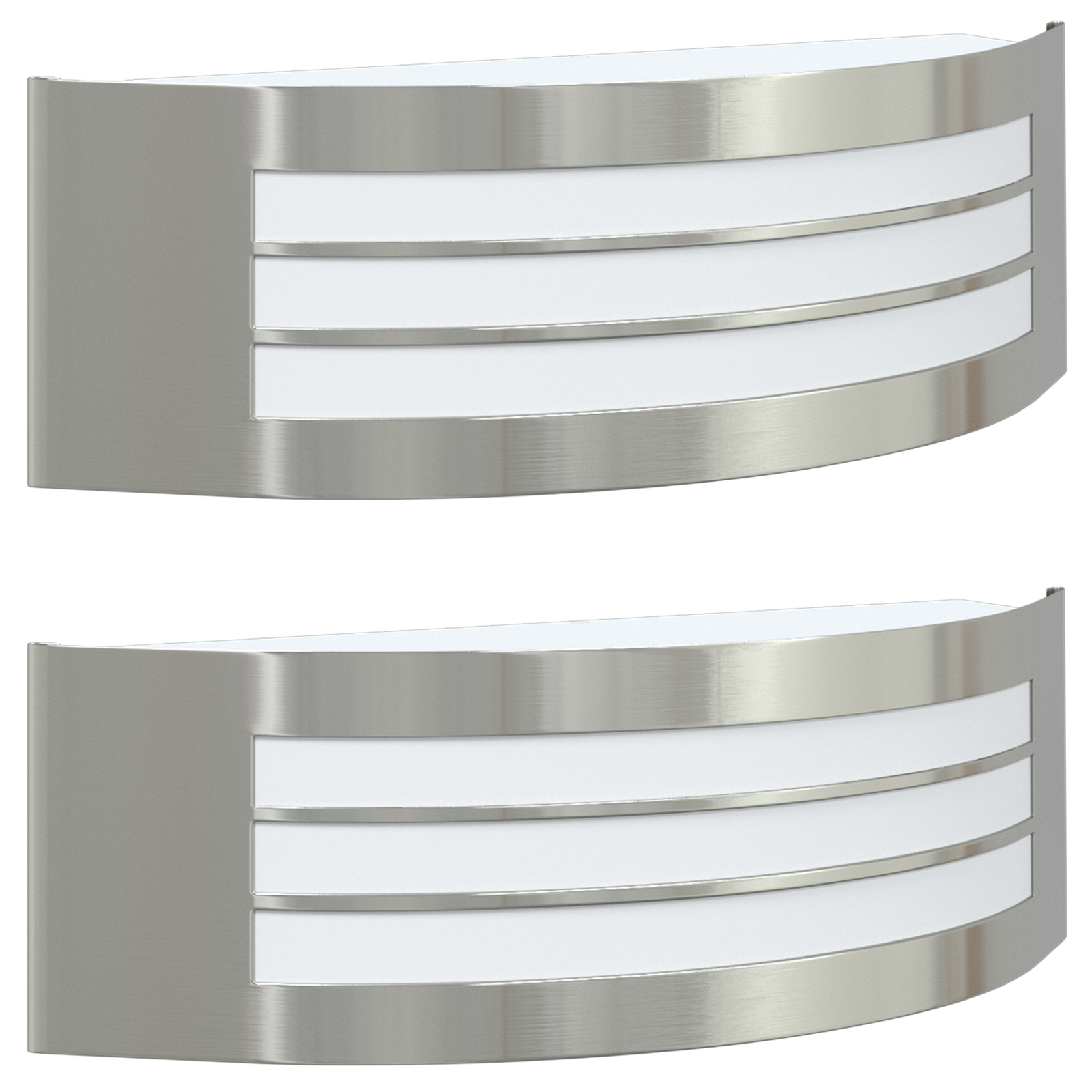 Outdoor Wall Light 2 pcs Silver Stainless Steel IP44 - Image 2