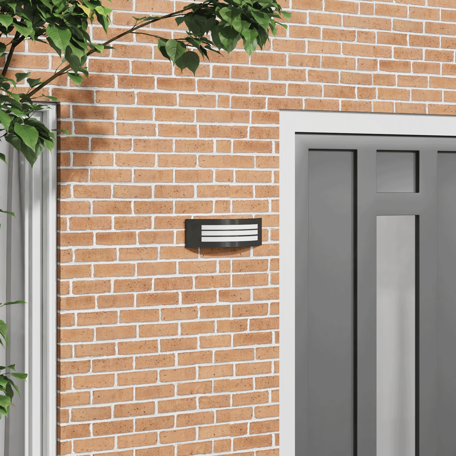 Outdoor Wall Light Black Stainless Steel IP44