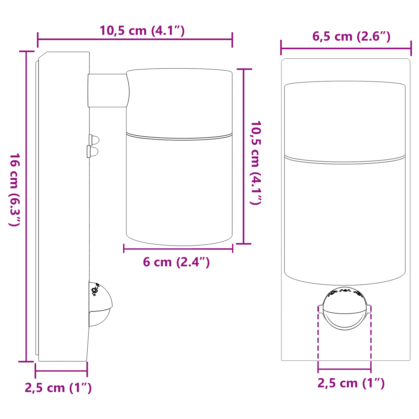 Outdoor Wall Light with Sensor Silver Stainless Steel IP44 - Image 10