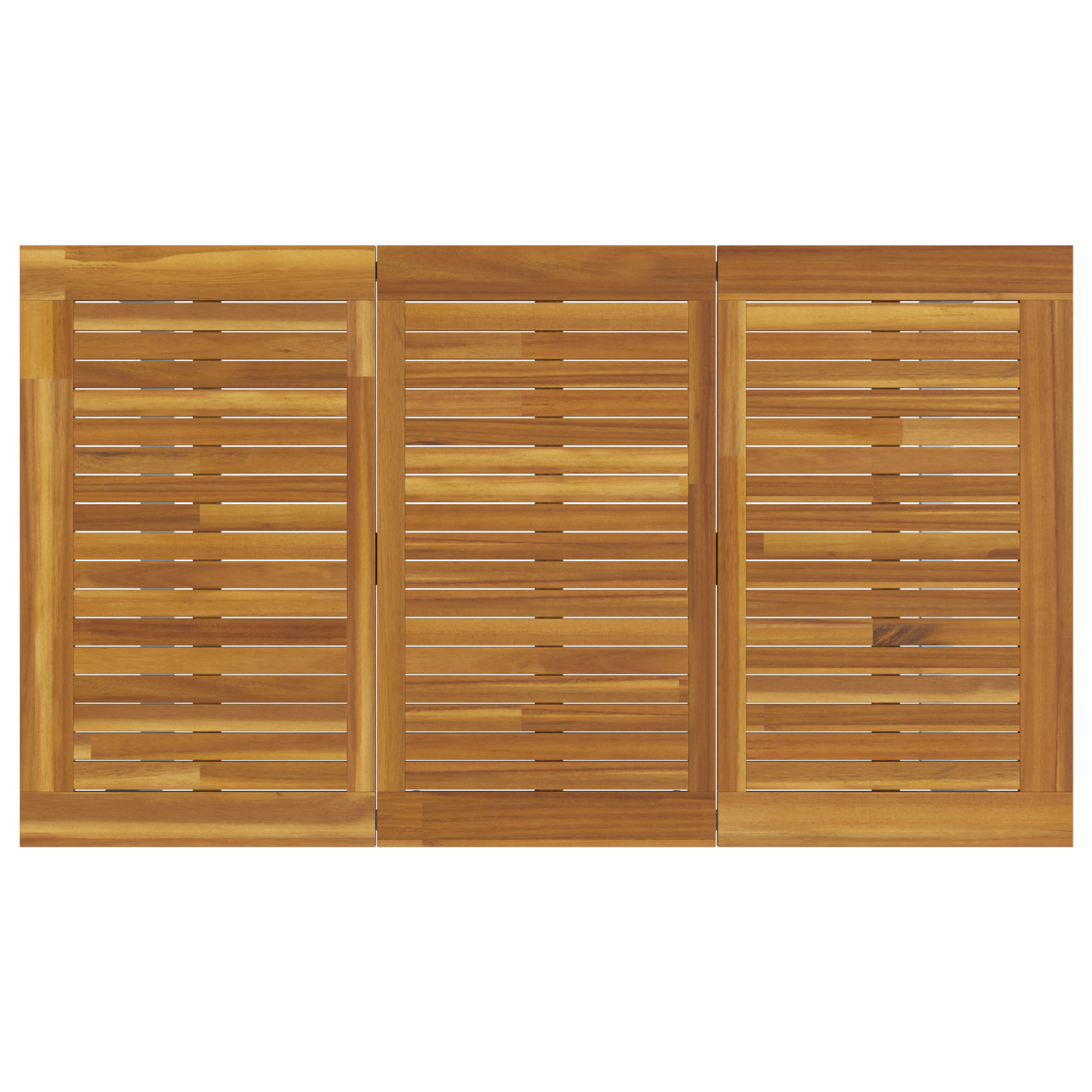 Outdoor Dining Table Grey 140x80x75 cm Steel&Solid Wood Acacia - Image 7