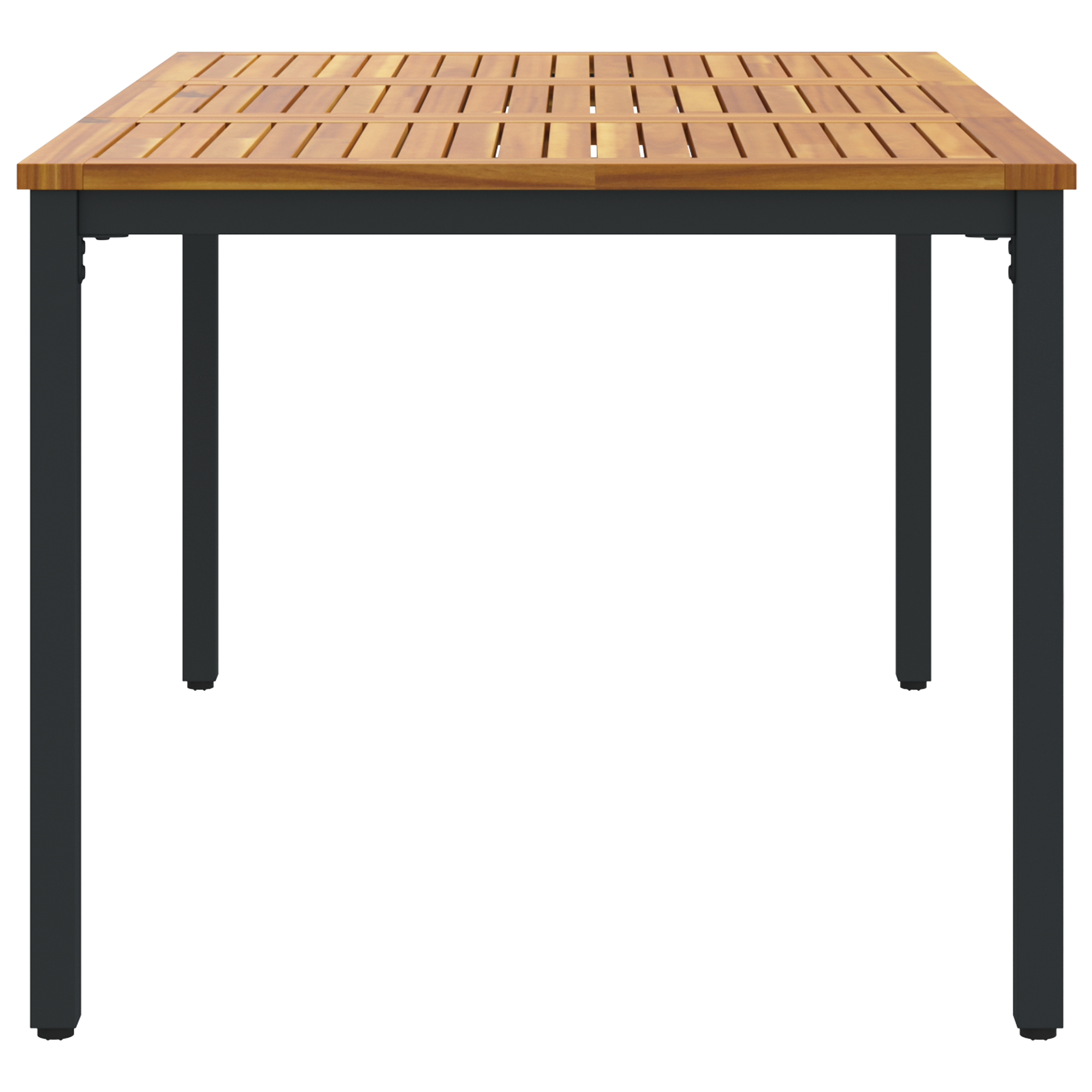 Garden Table 150x90x75 cm Solid Acacia Wood and Metal - Image 6