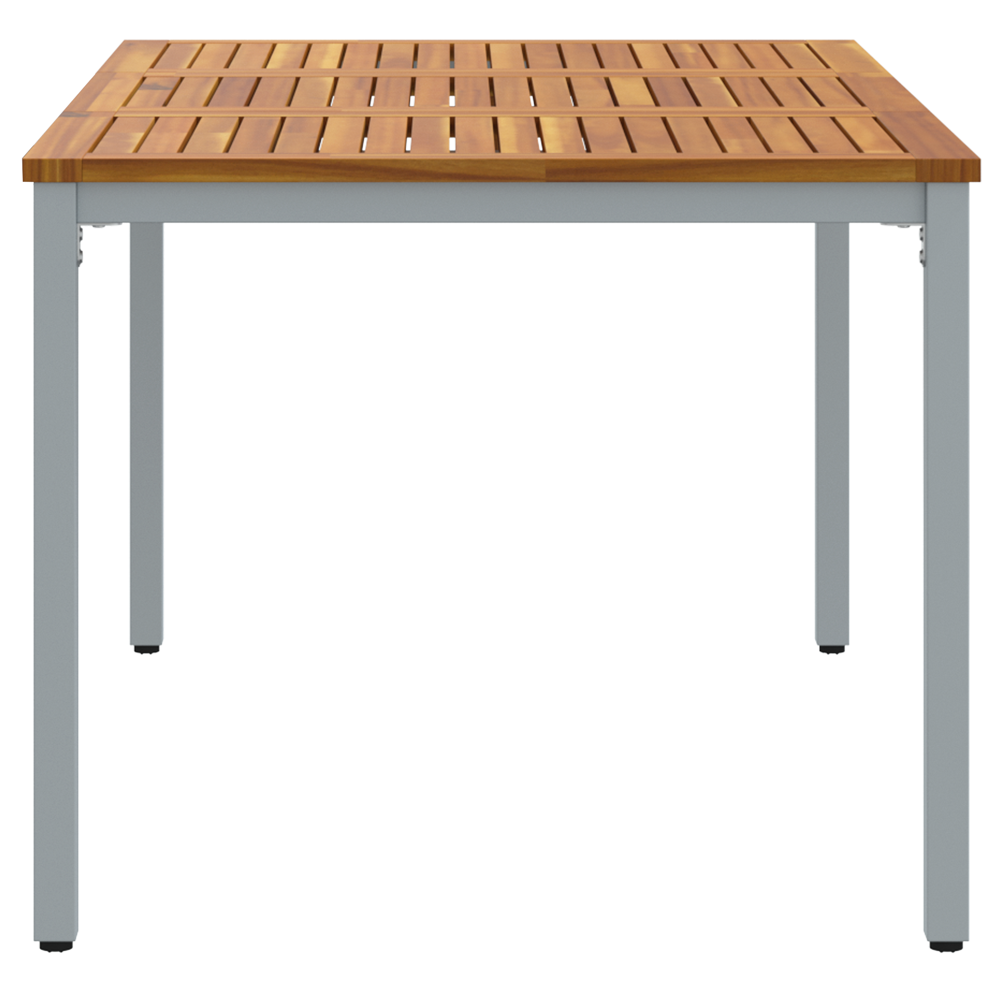 Garden Table 150x90x75 cm Solid Acacia Wood and Metal - Image 6