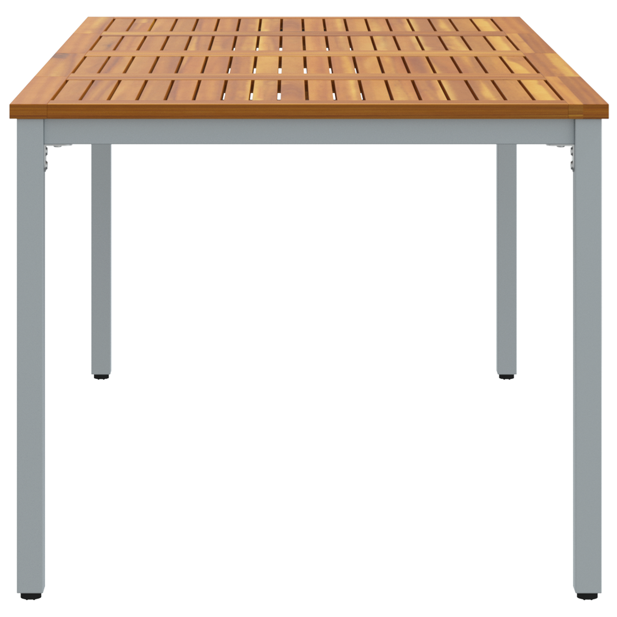 Garden Table 180x90x75 cm Solid Acacia Wood and Metal - Image 5