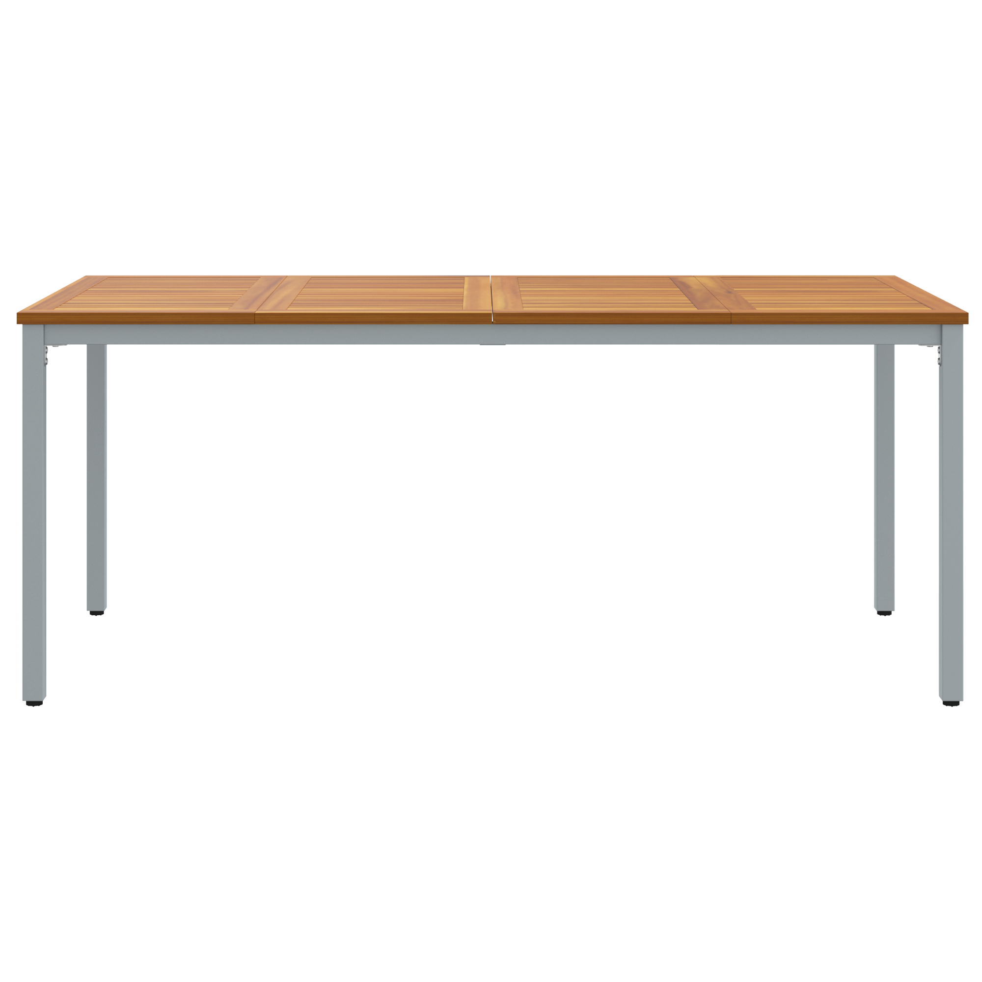 Garden Table 180x90x75 cm Solid Acacia Wood and Metal - Image 6