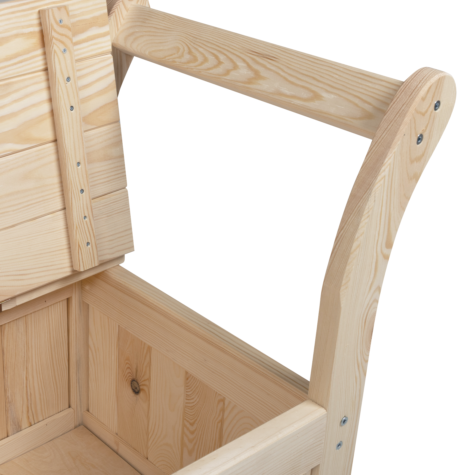 Градина Складова Пейка 119x76x44 см Масивна Борова Дървесина - Image 9