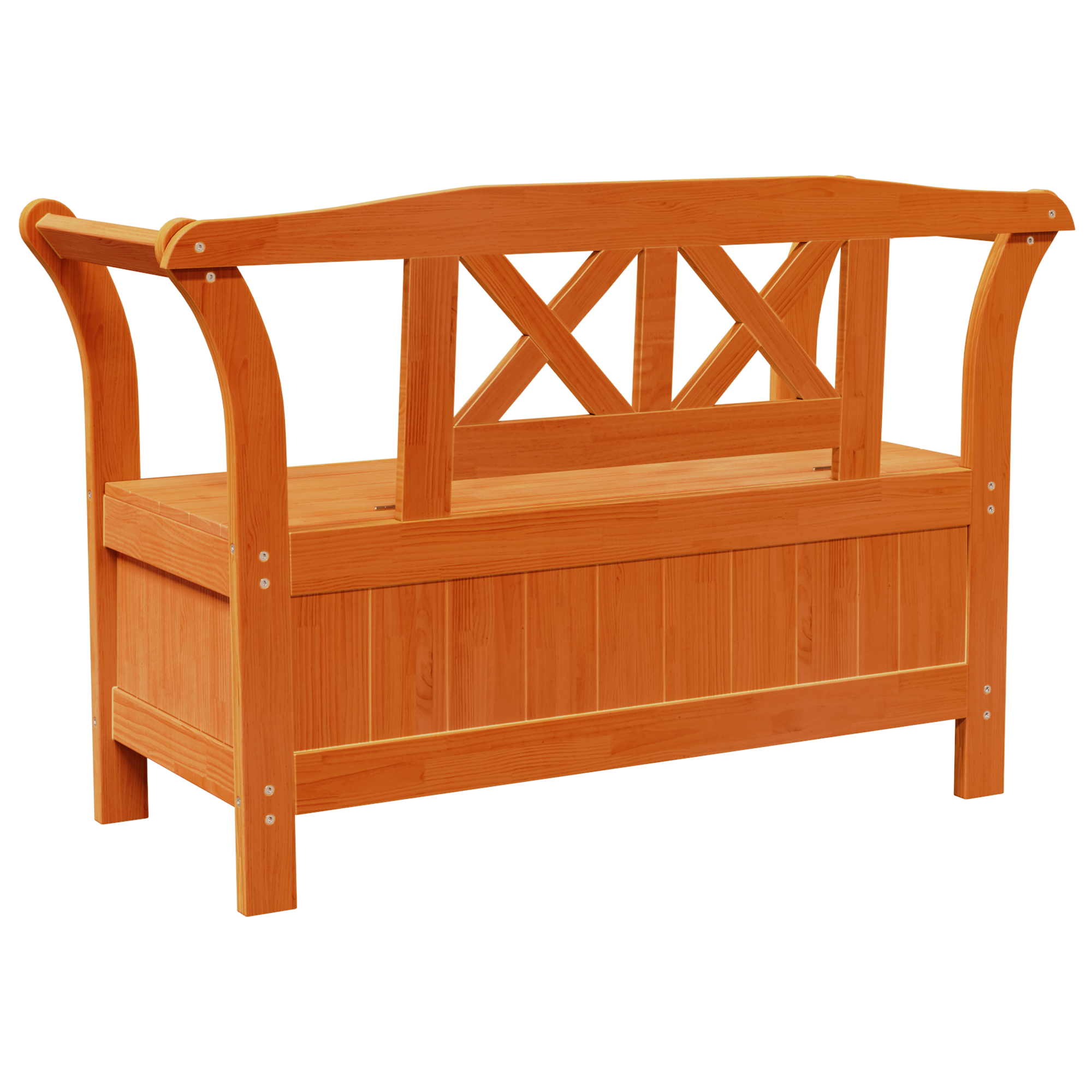 Garden Storage Bench Acacia 119x76x44 cm Solid Wood Pine - Image 8