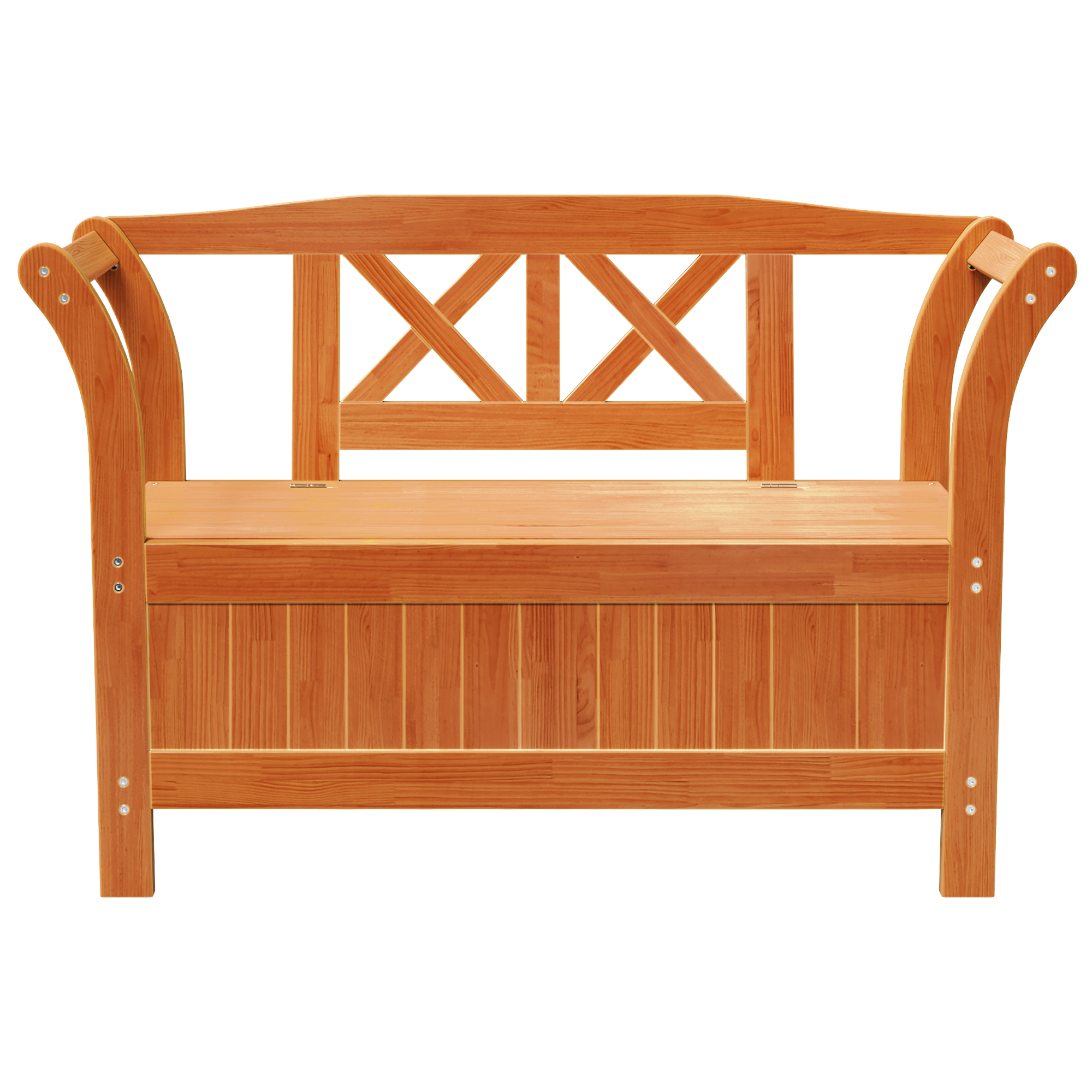 Garden Storage Bench Acacia 119x76x44 cm Solid Wood Pine - Image 6