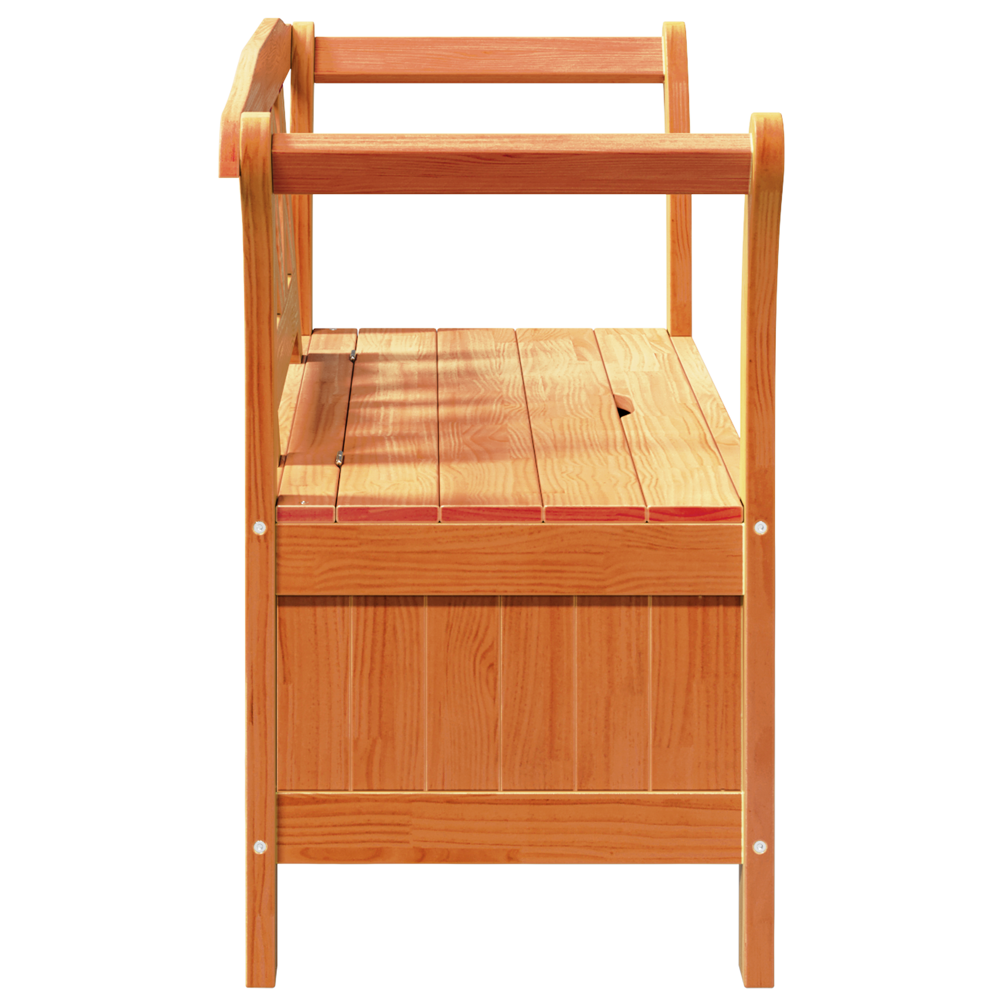 Garden Storage Bench Acacia 119x76x44 cm Solid Wood Pine - Image 7