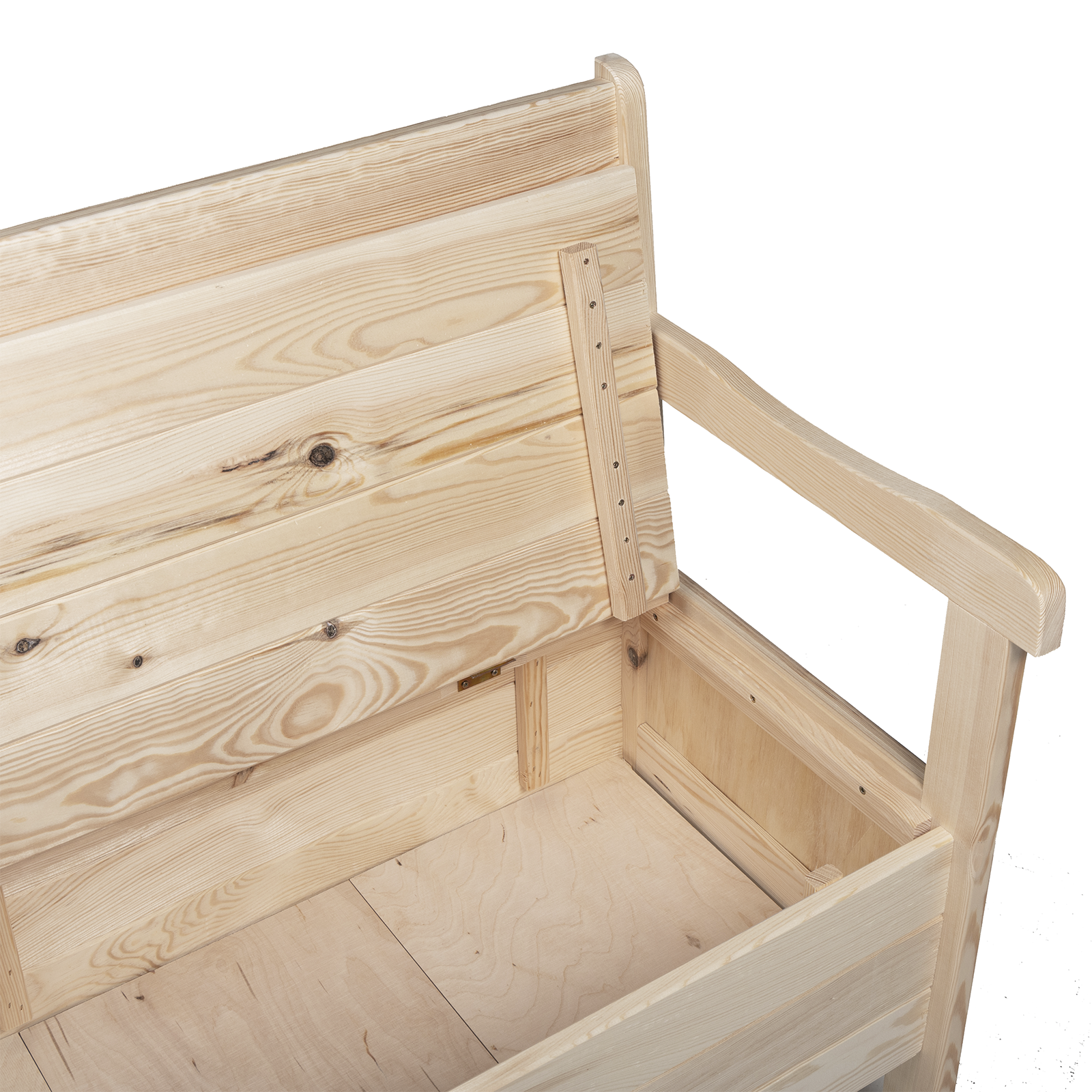 Външна пейка 119x76x44 см от масивна борова дървесина - Image 9