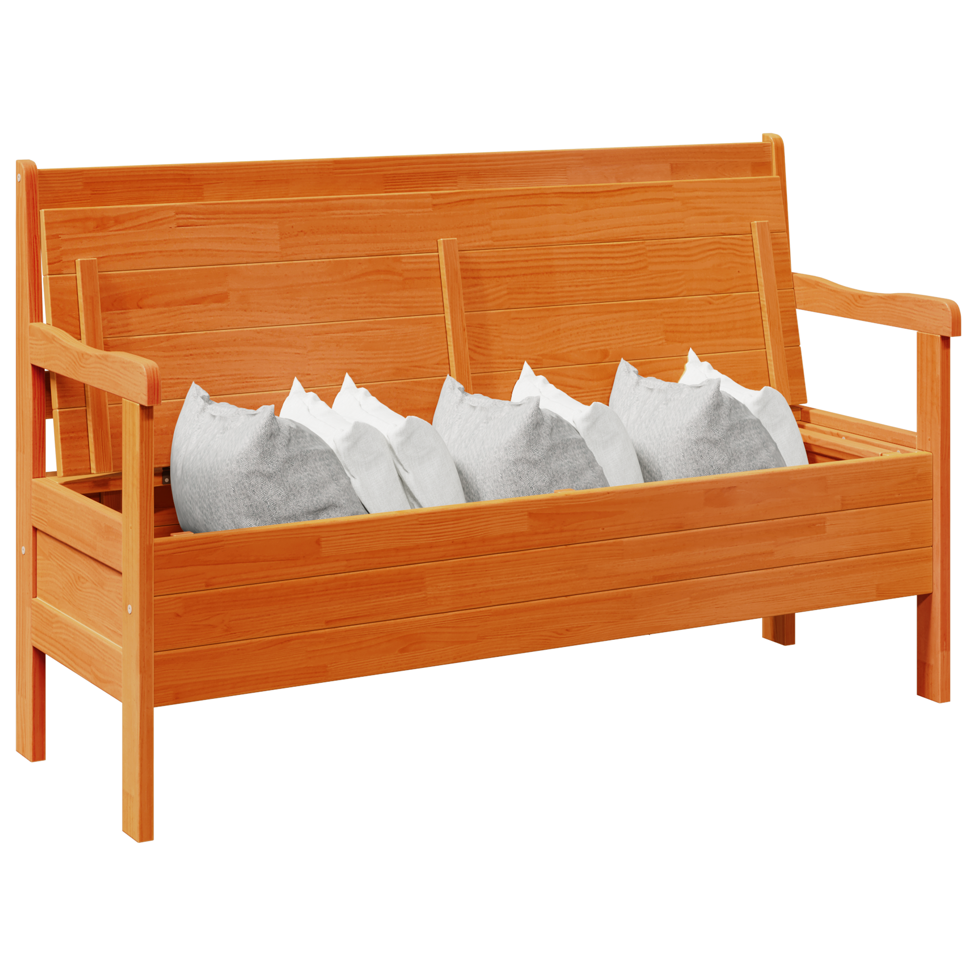 Outdoor Bench Acacia 119x76x44 cm Solid Wood Pine - Image 3