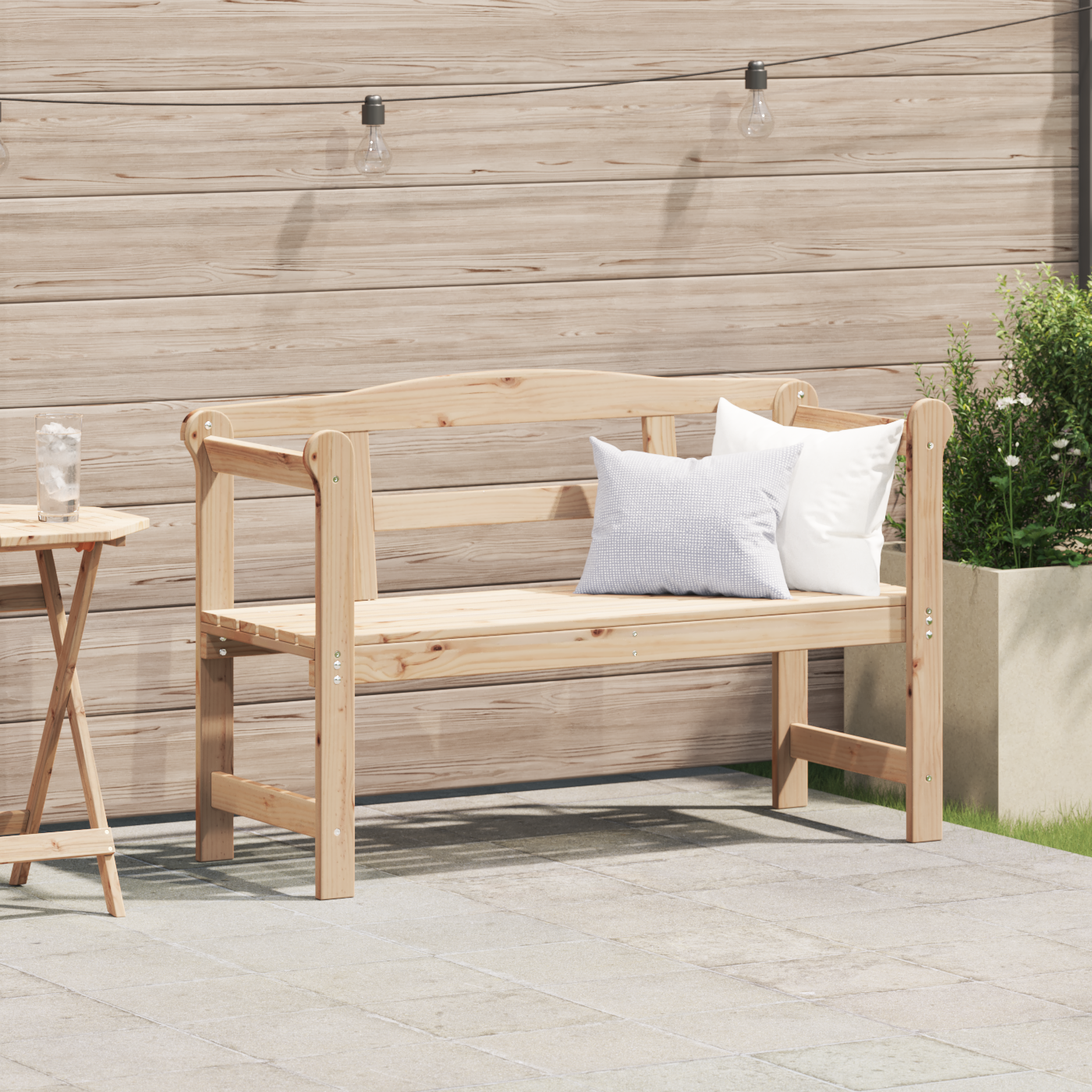 Tuinbank 119x76x44 cm massief grenenhout
