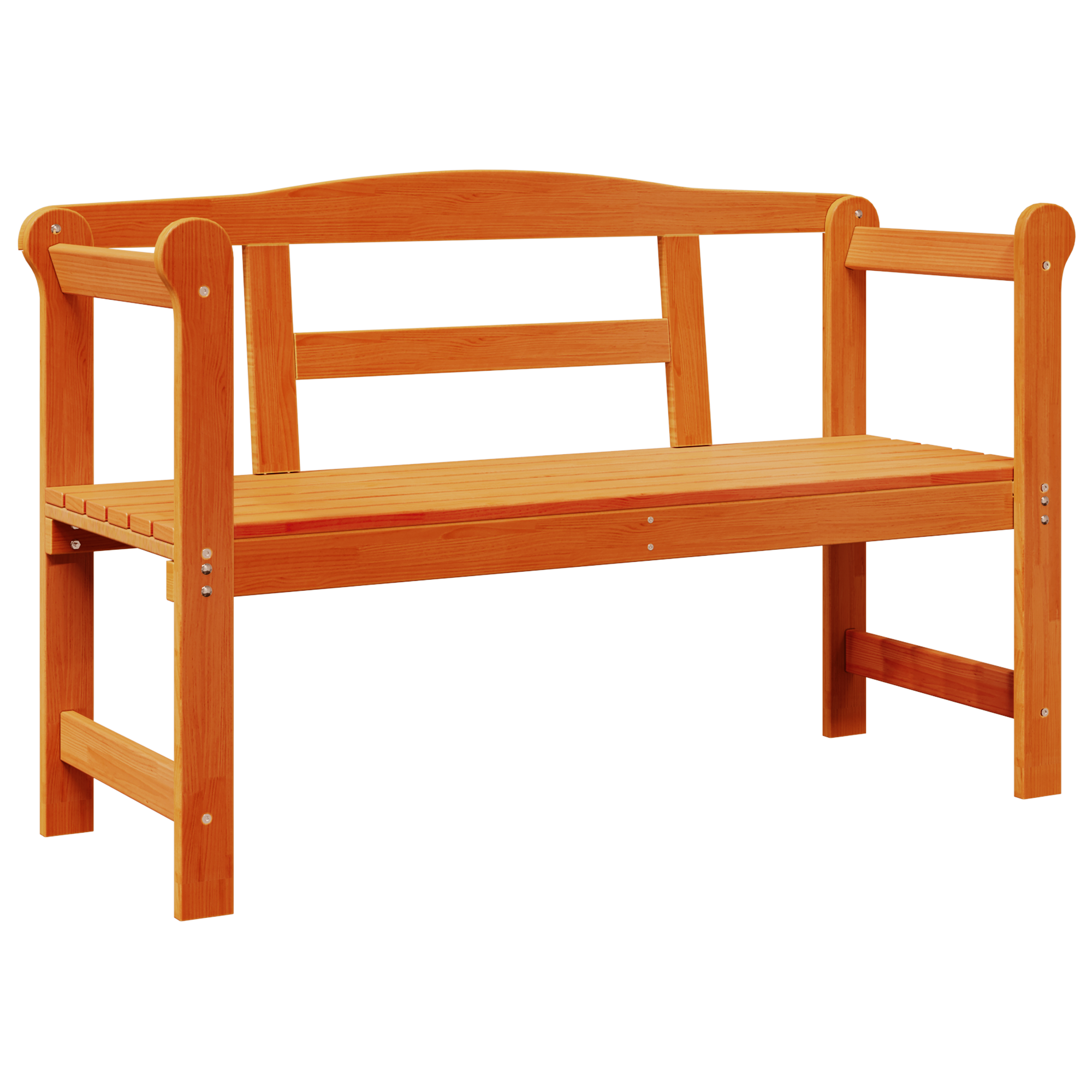 Outdoor Bench Acacia 119x76x44 cm Solid Wood Pine - Image 2