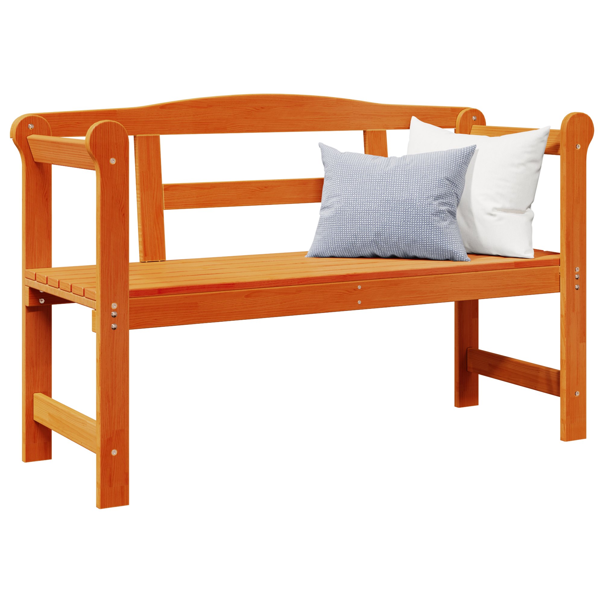 Outdoor Bench Acacia 119x76x44 cm Solid Wood Pine - Image 3