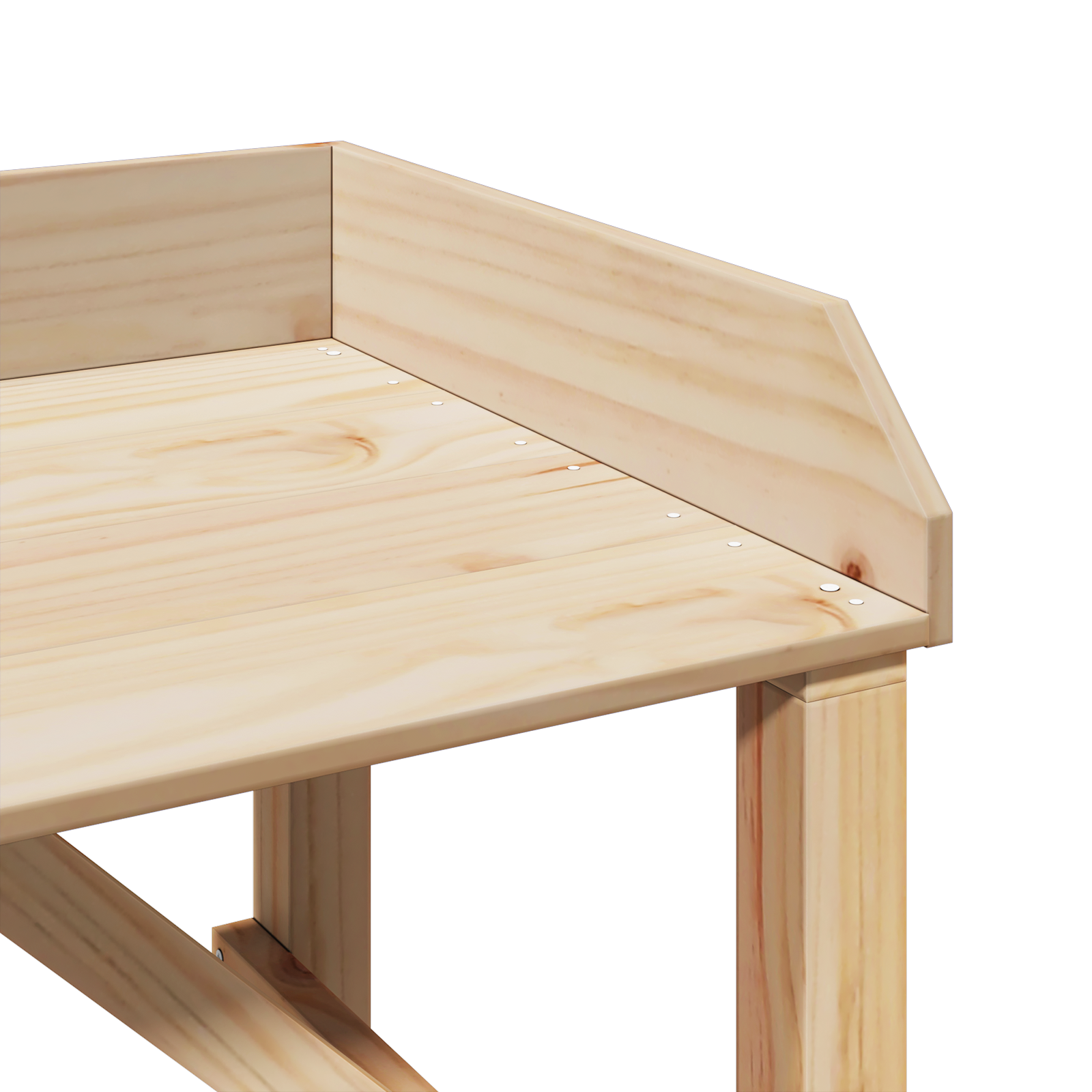 Sodo darbo stalas 75x40x90 cm Iš kietos pušies medienos - Image 8